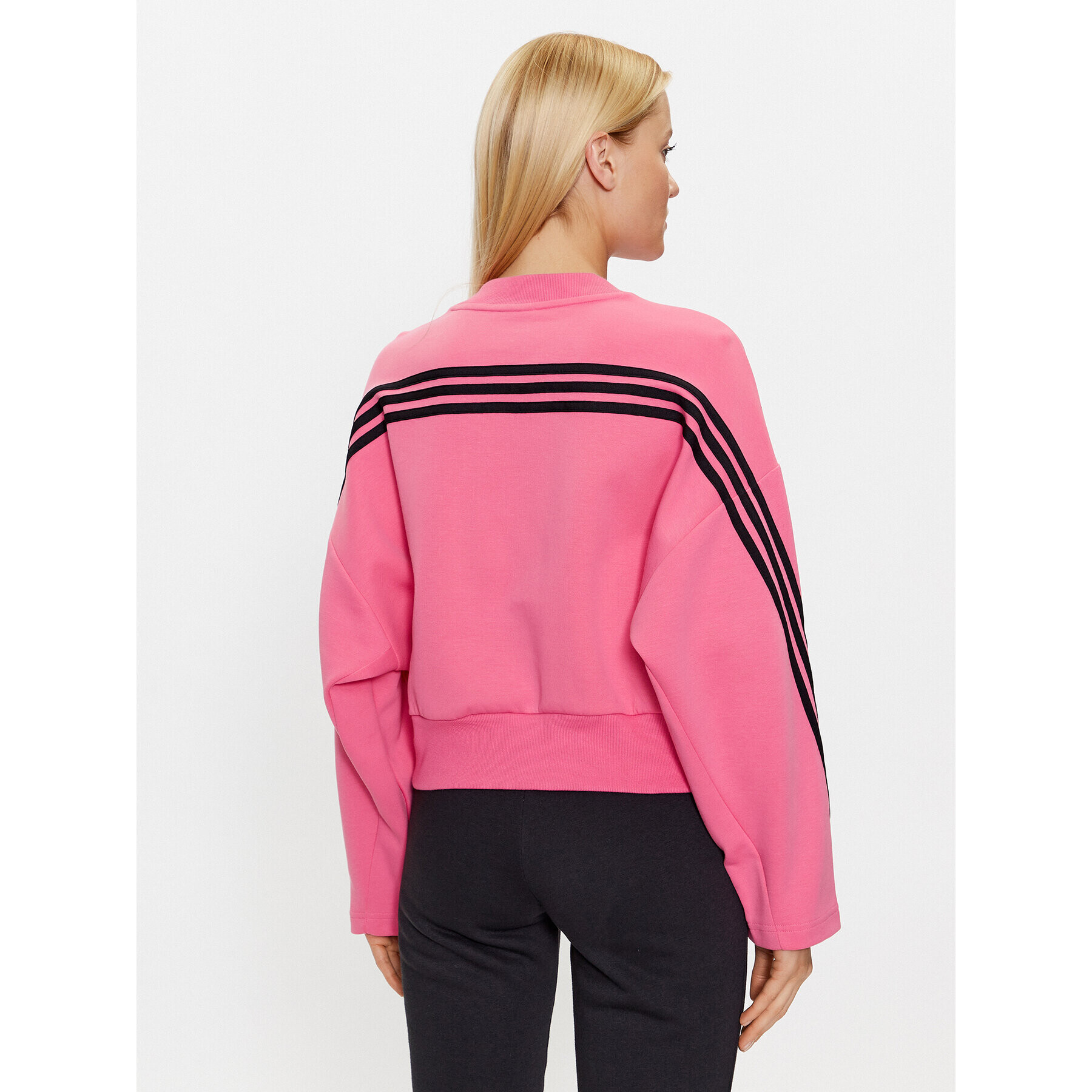 adidas Mikina Future Icons 3-Stripes Sweatshirt IL3054 Ružová Loose Fit - Pepit.sk