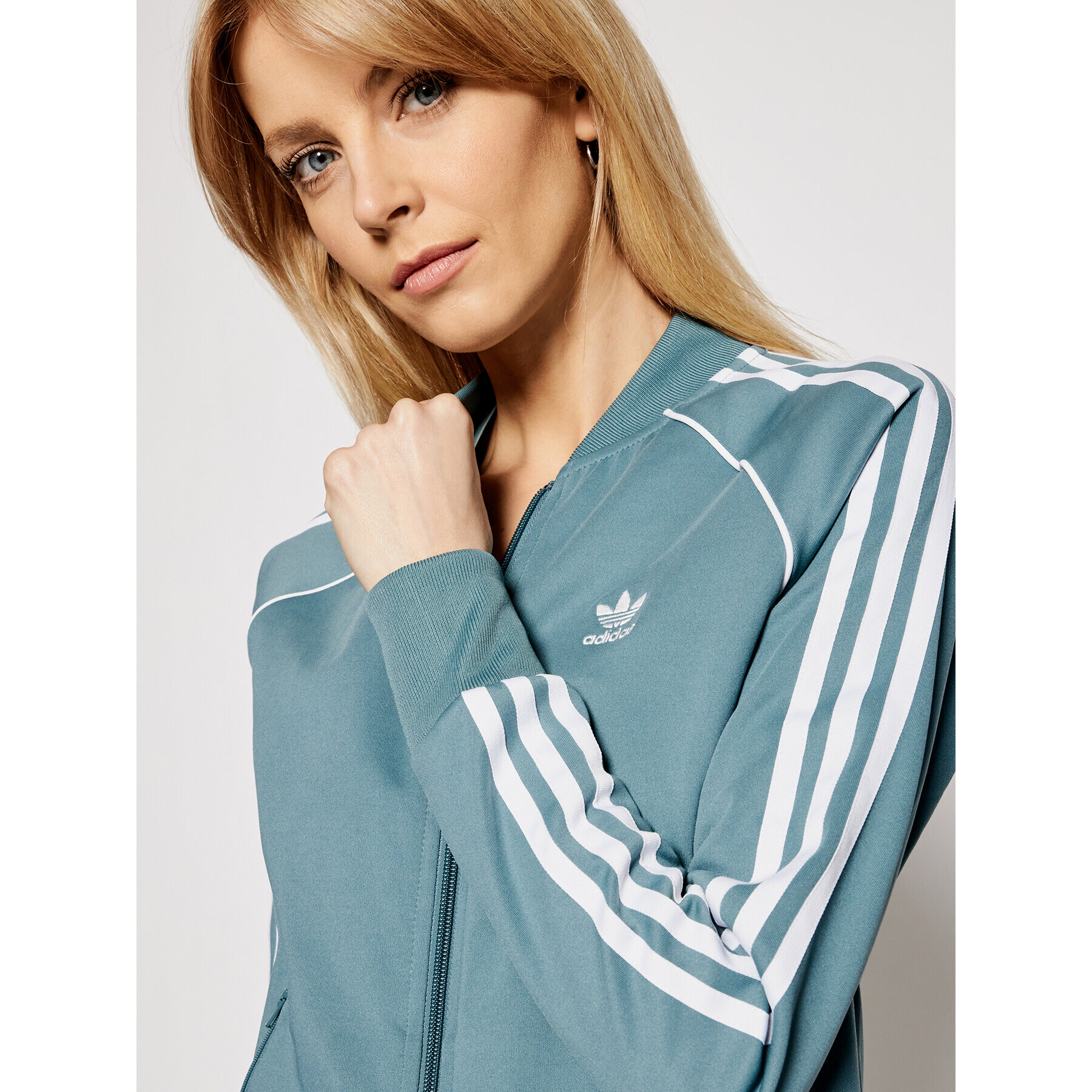 adidas Mikina Primeblue Sst Track GN2944 Zelená Regular Fit - Pepit.sk