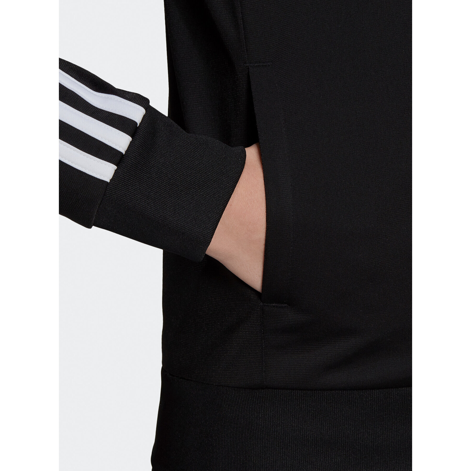 adidas Mikina Primegreen Essentials Warm-Up Slim 3-Stripes Track Top H48443 Čierna Slim Fit - Pepit.sk