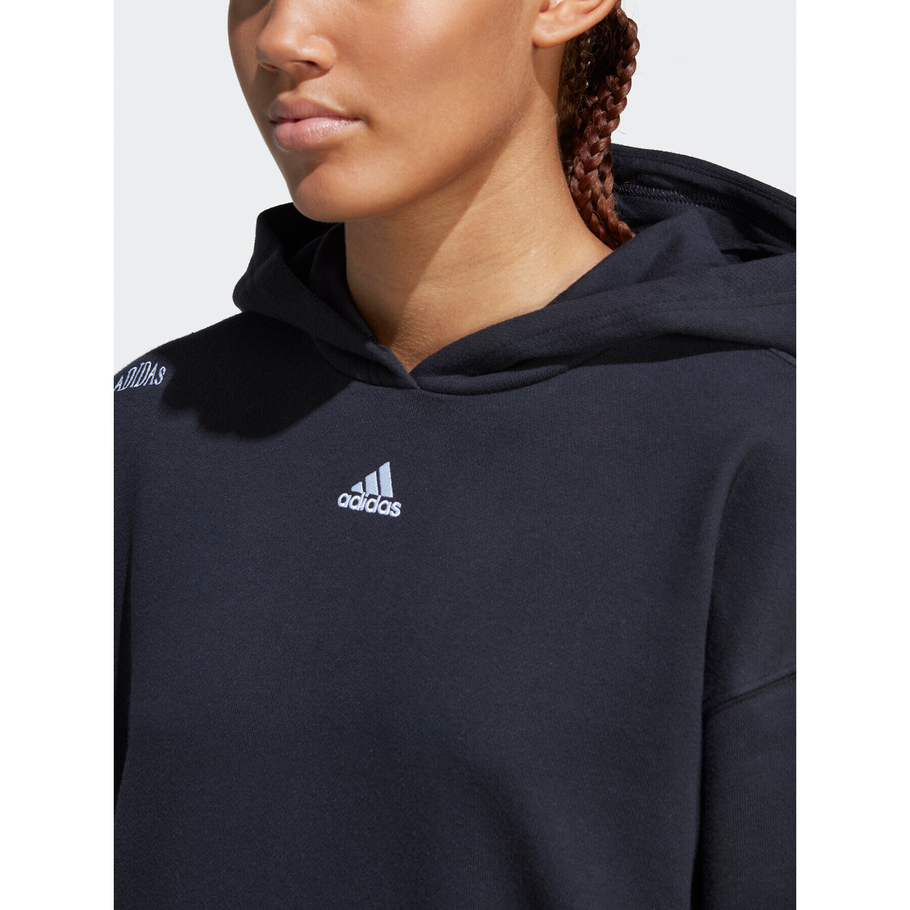 adidas Mikina Relaxed Hoodie with Healing Crystals-Inspired Graphics IC0803 Čierna Loose Fit - Pepit.sk