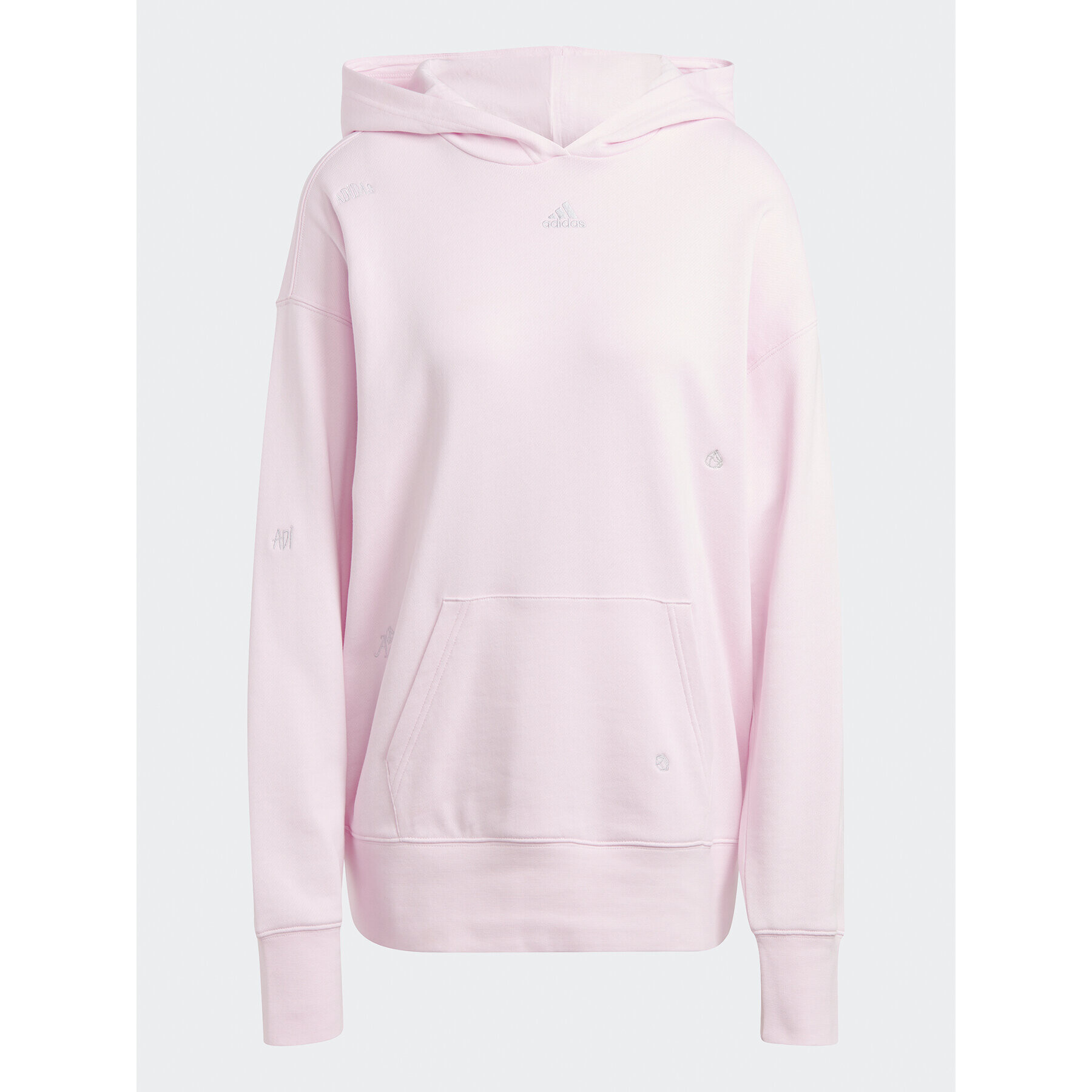 adidas Mikina Relaxed Hoodie with Healing Crystals-Inspired Graphics IC0804 Ružová Loose Fit - Pepit.sk