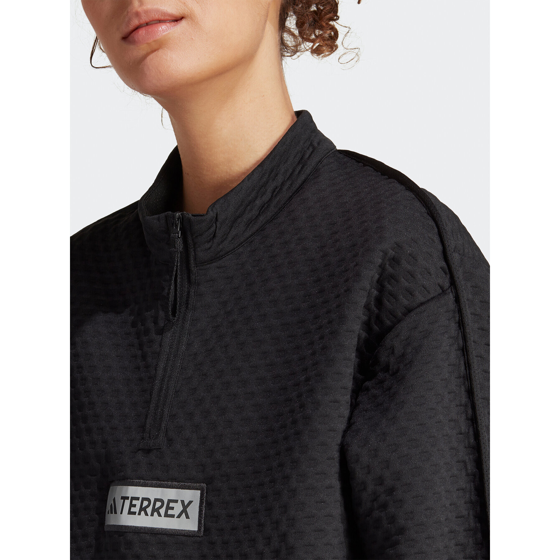 adidas Mikina Terrex Utilitas Half-Zip Fleece Jacket HN5271 Čierna Regular Fit - Pepit.sk