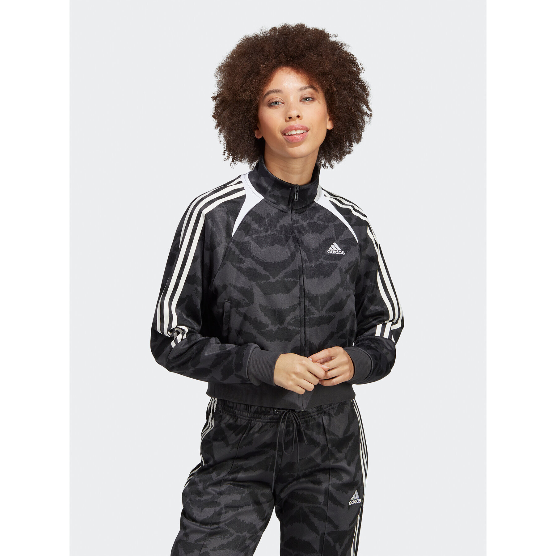 adidas Mikina Tiro Suit Up Lifestyle Track Top IC6649 Sivá Loose Fit - Pepit.sk