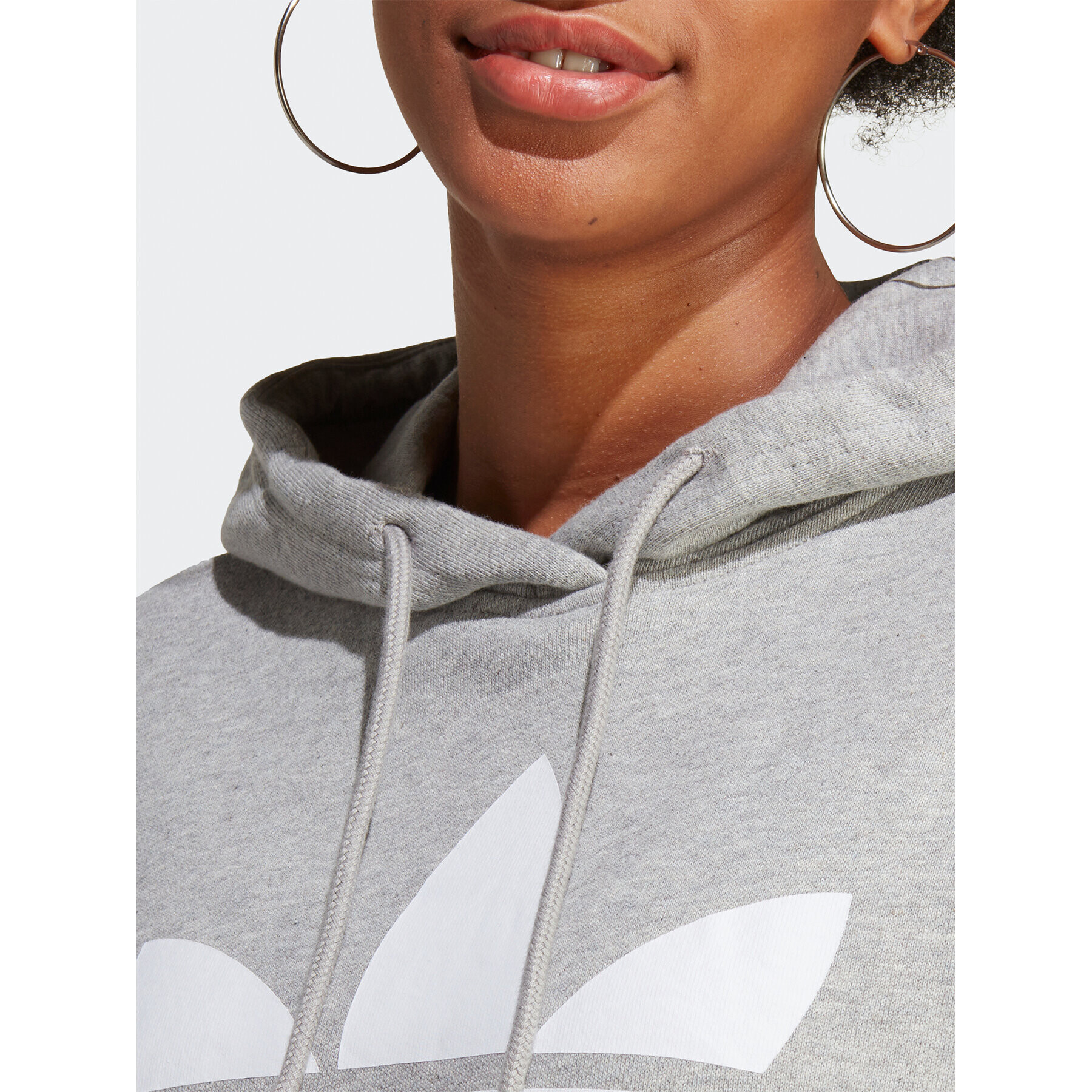 adidas Mikina Trefoil Hoodie IB7437 Sivá Regular Fit - Pepit.sk