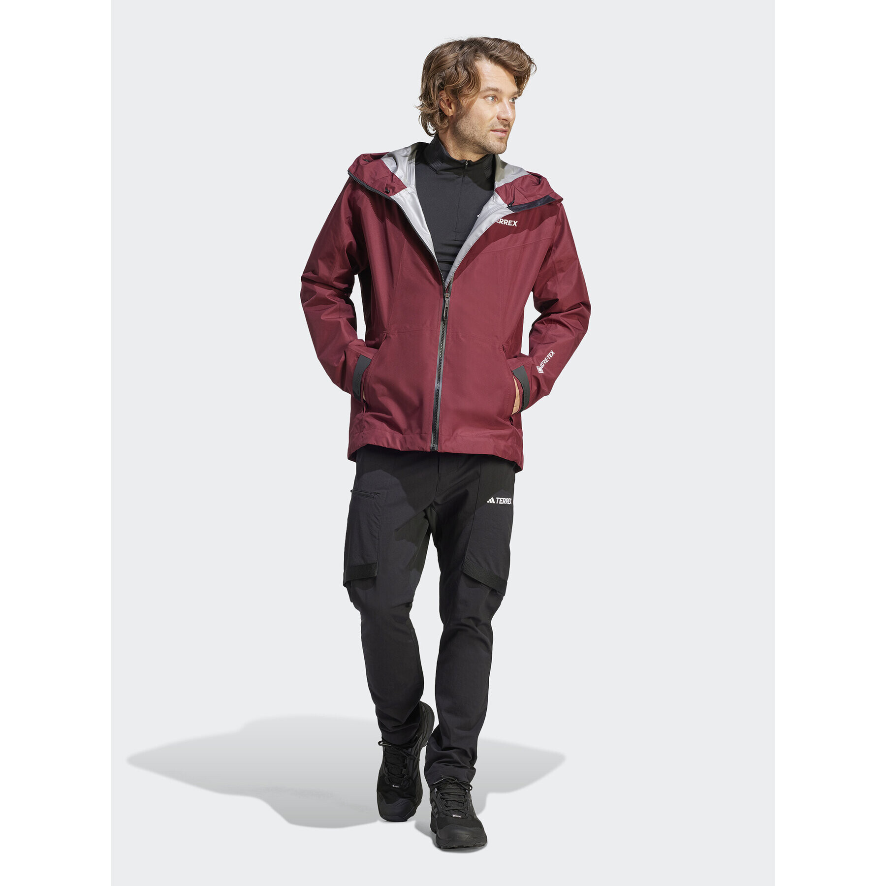 adidas Outdoorová bunda Terrex Xperior GORE-TEX Paclite Rain IB4259 Červená Regular Fit - Pepit.sk