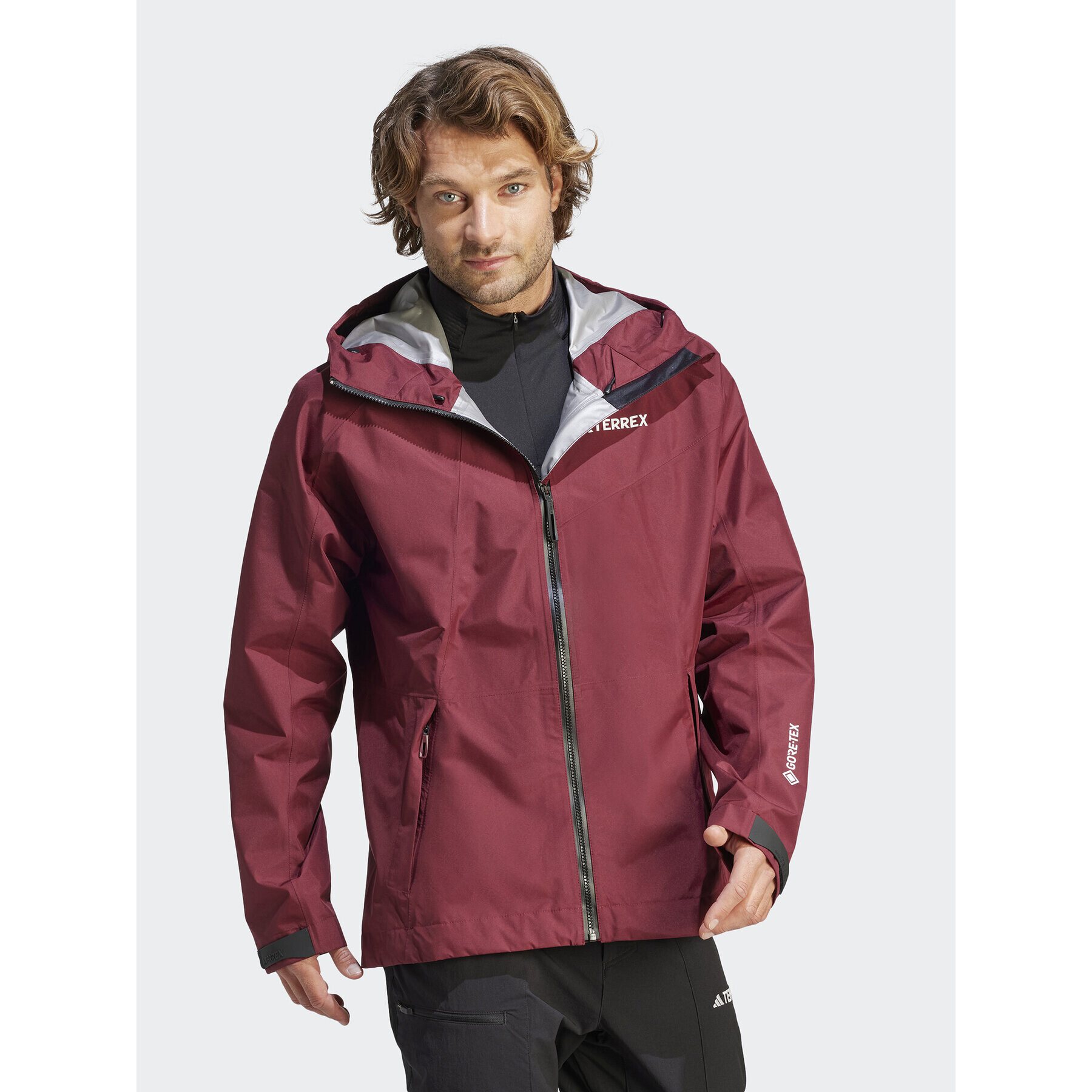 adidas Outdoorová bunda Terrex Xperior GORE-TEX Paclite Rain IB4259 Červená Regular Fit - Pepit.sk