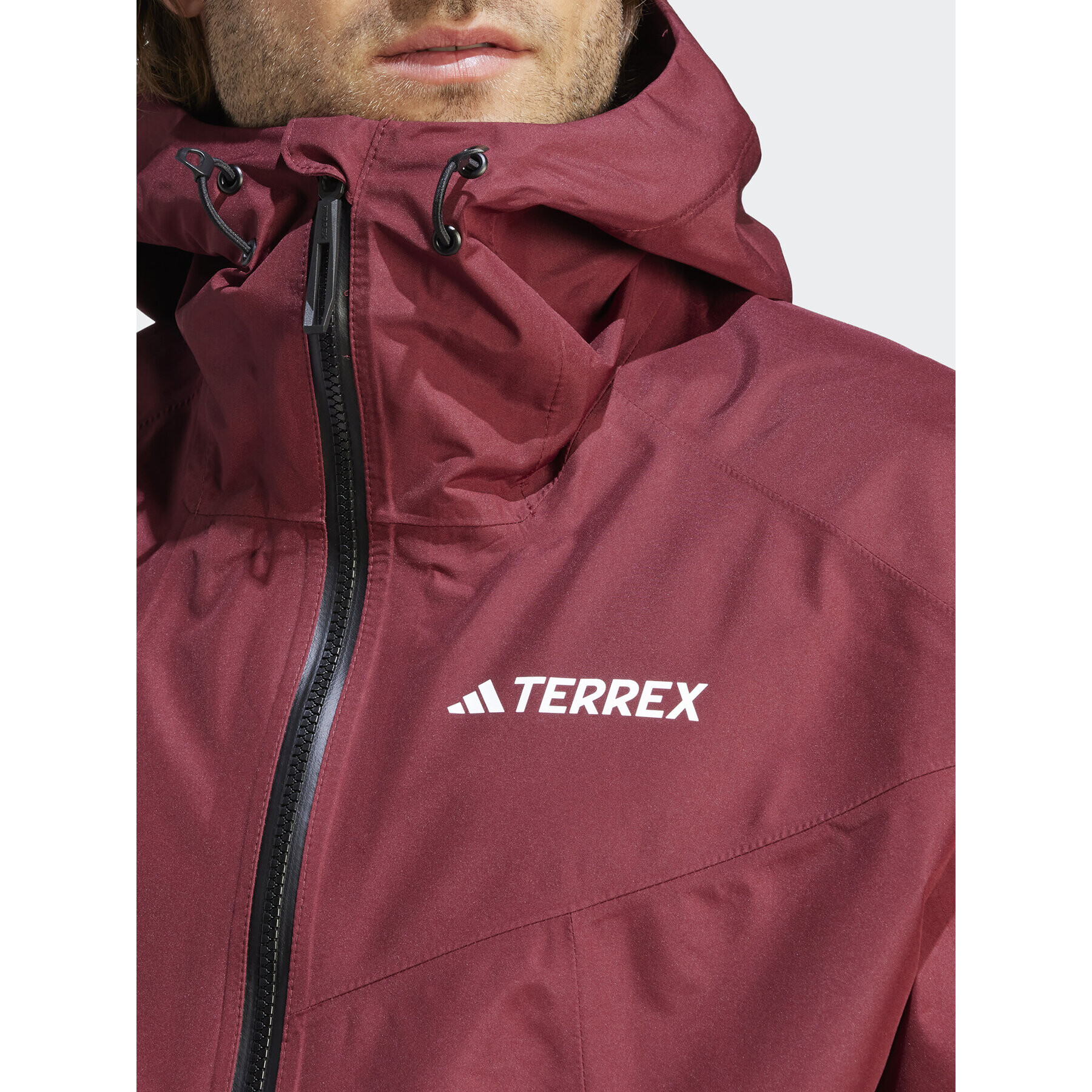 adidas Outdoorová bunda Terrex Xperior GORE-TEX Paclite Rain IB4259 Červená Regular Fit - Pepit.sk