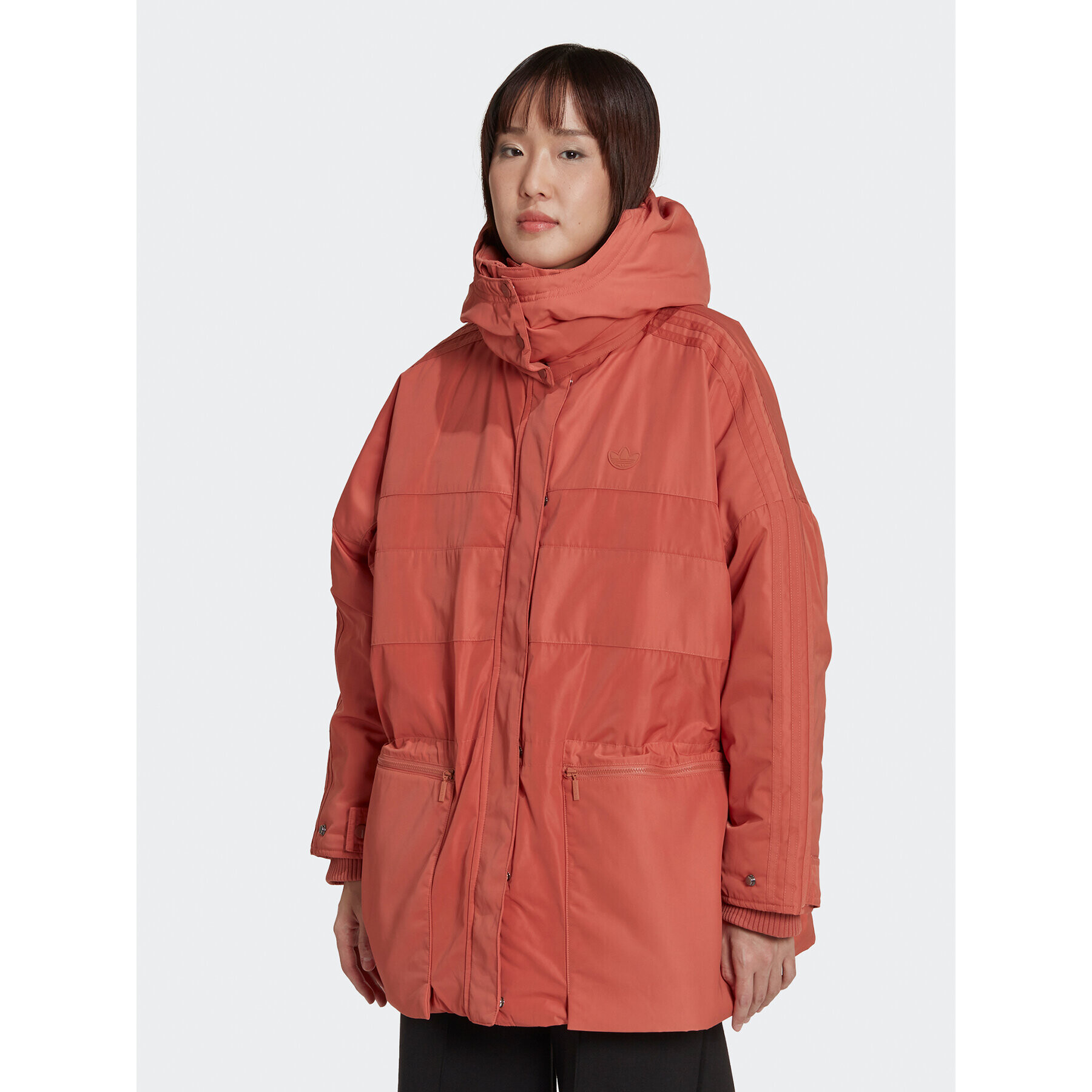 adidas Prechodná bunda Parka HK5248 Oranžová Loose Fit - Pepit.sk