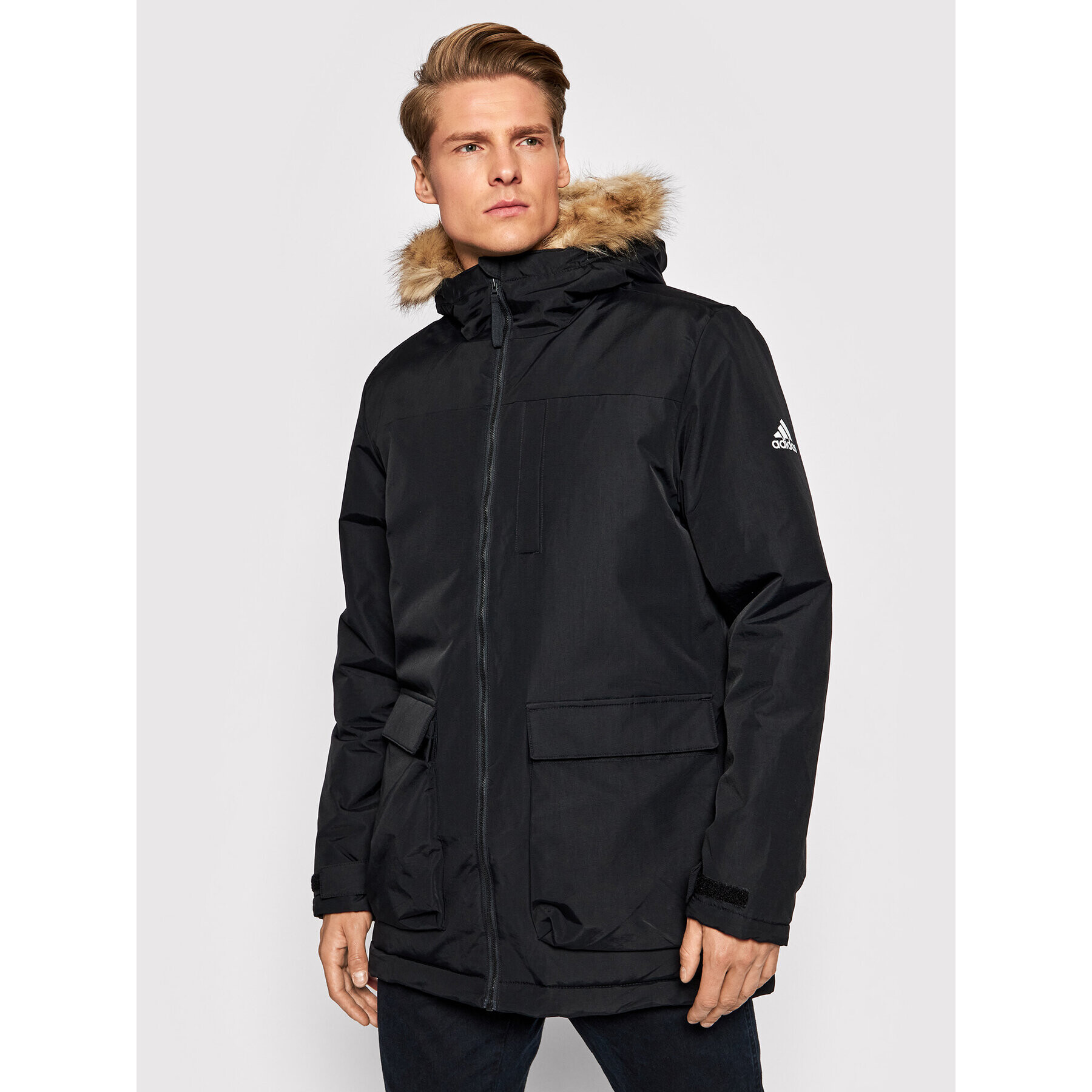 adidas Parka Utilitas GT1699 Čierna Regular Fit - Pepit.sk