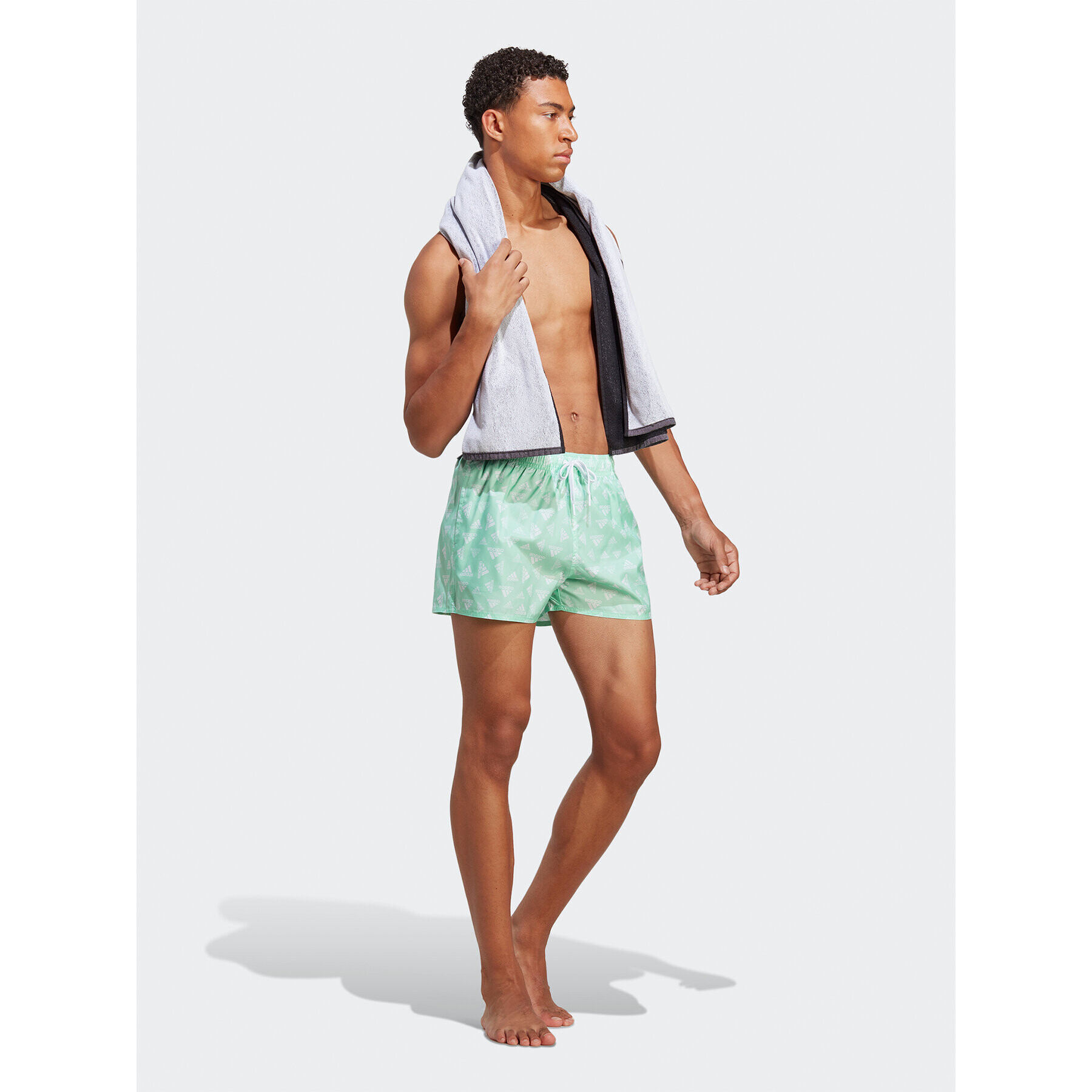 adidas Plavecké šortky Logo Print CLX Swim Shorts Very Short Length HT4344 Zelená Regular Fit - Pepit.sk