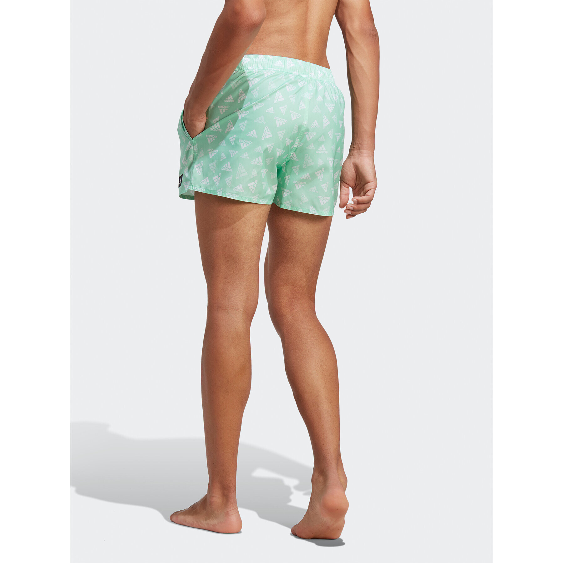 adidas Plavecké šortky Logo Print CLX Swim Shorts Very Short Length HT4344 Zelená Regular Fit - Pepit.sk