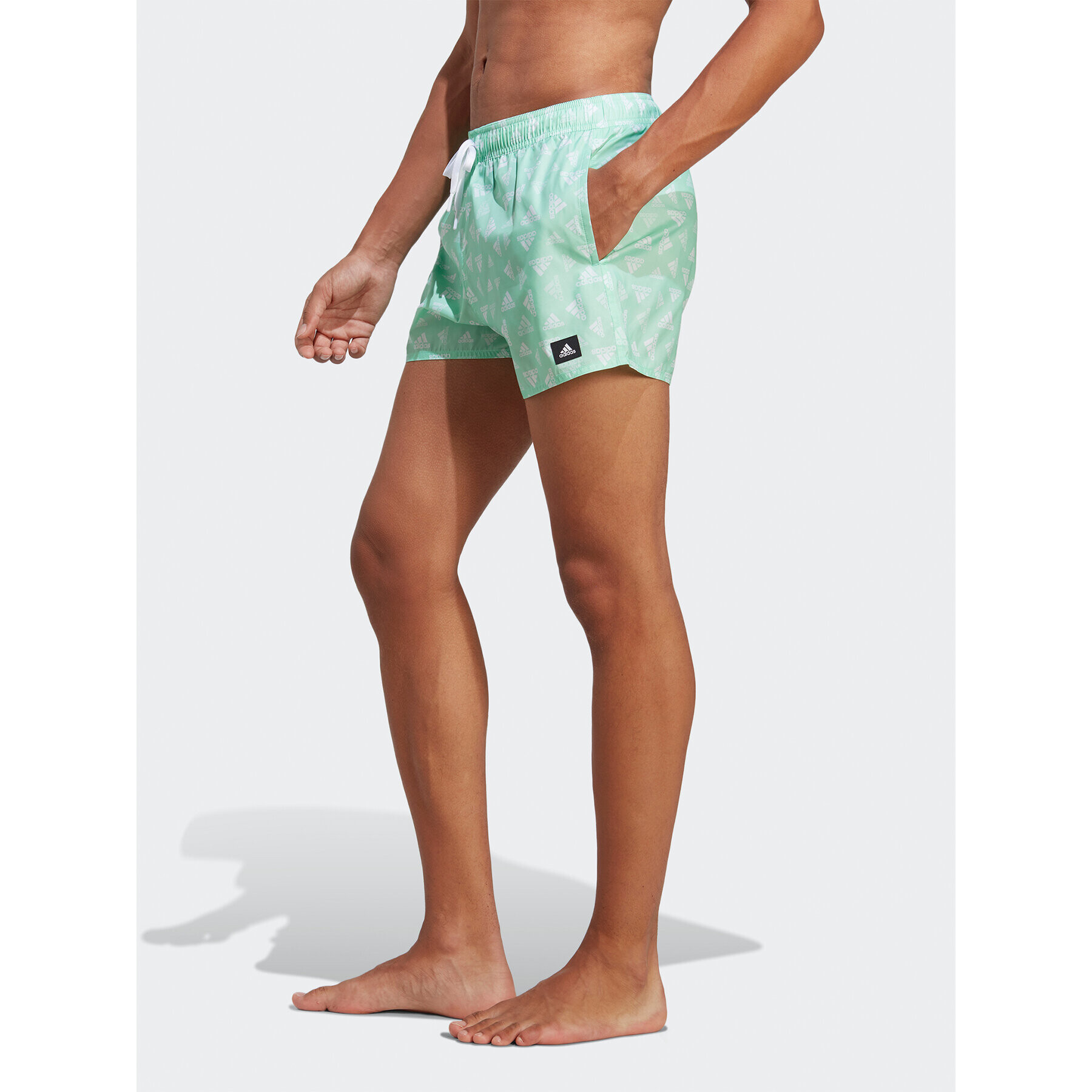 adidas Plavecké šortky Logo Print CLX Swim Shorts Very Short Length HT4344 Zelená Regular Fit - Pepit.sk