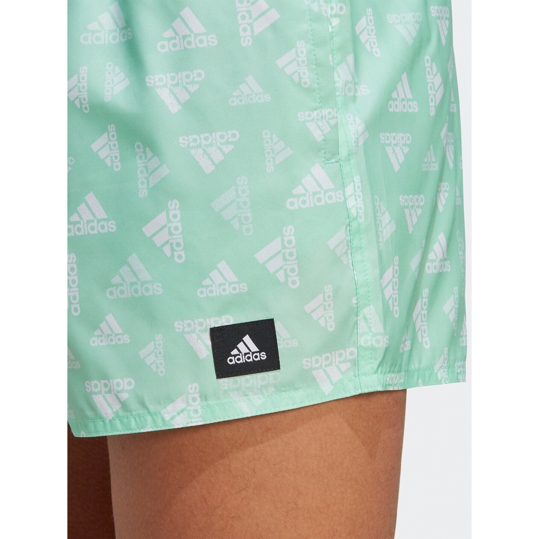 adidas Plavecké šortky Logo Print CLX Swim Shorts Very Short Length HT4344 Zelená Regular Fit - Pepit.sk