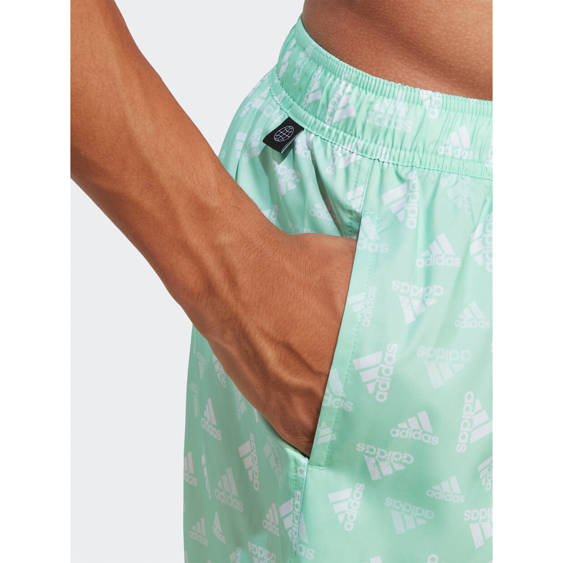 adidas Plavecké šortky Logo Print CLX Swim Shorts Very Short Length HT4344 Zelená Regular Fit - Pepit.sk