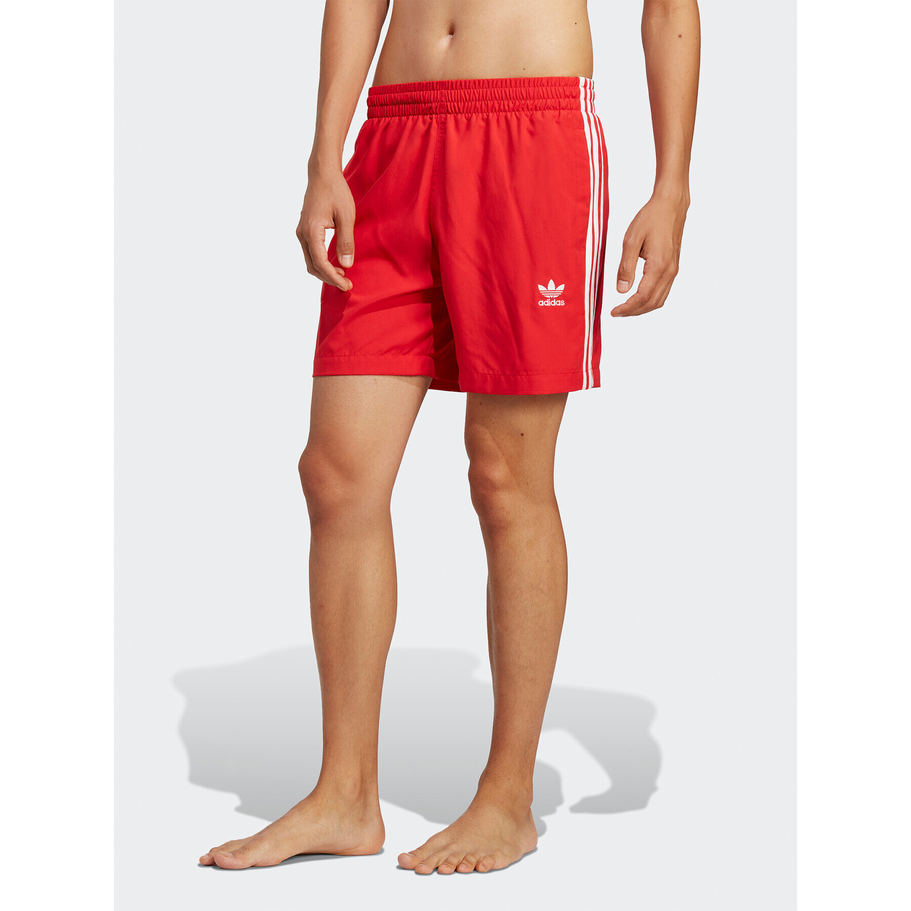 adidas Plavecké šortky Originals Adicolor 3-Stripes Swim Shorts H44768 Červená Regular Fit - Pepit.sk