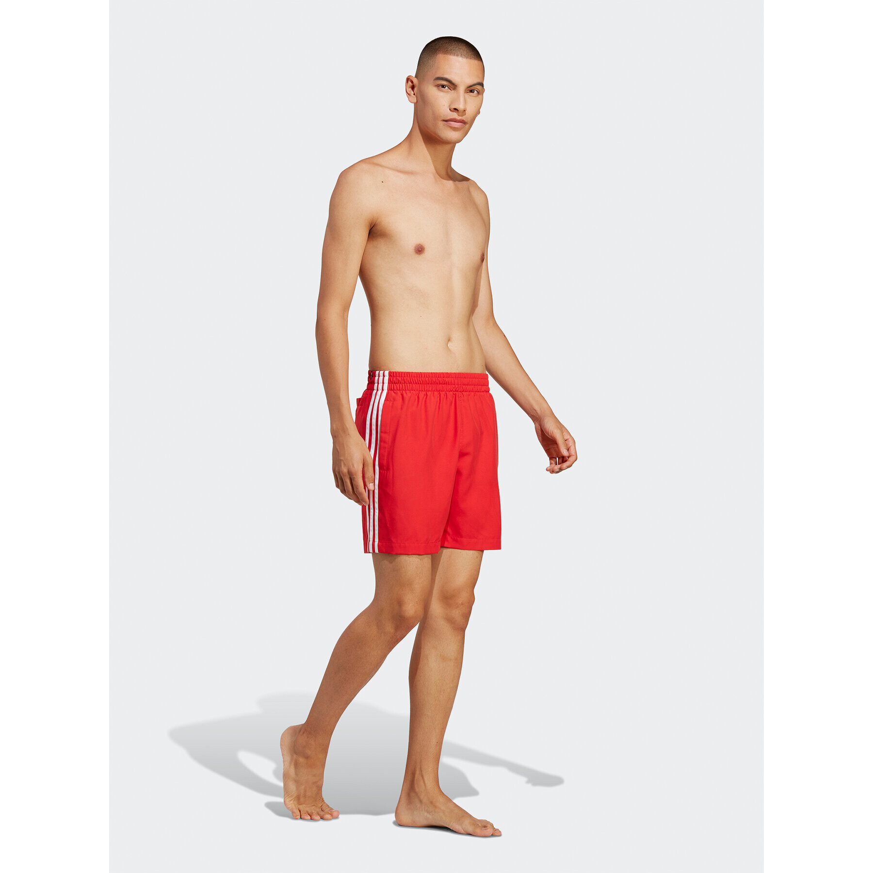 adidas Plavecké šortky Originals Adicolor 3-Stripes Swim Shorts H44768 Červená Regular Fit - Pepit.sk