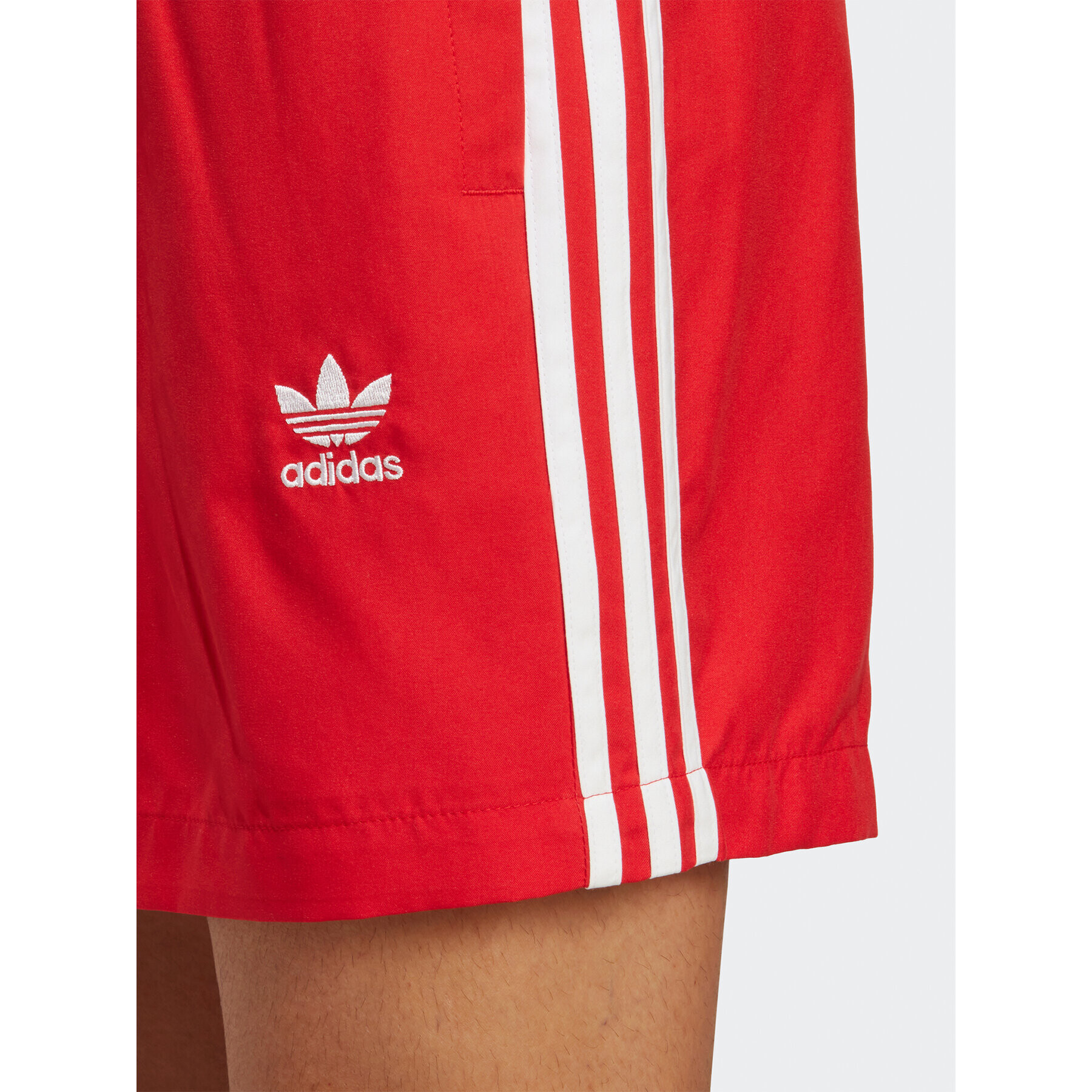 adidas Plavecké šortky Originals Adicolor 3-Stripes Swim Shorts H44768 Červená Regular Fit - Pepit.sk