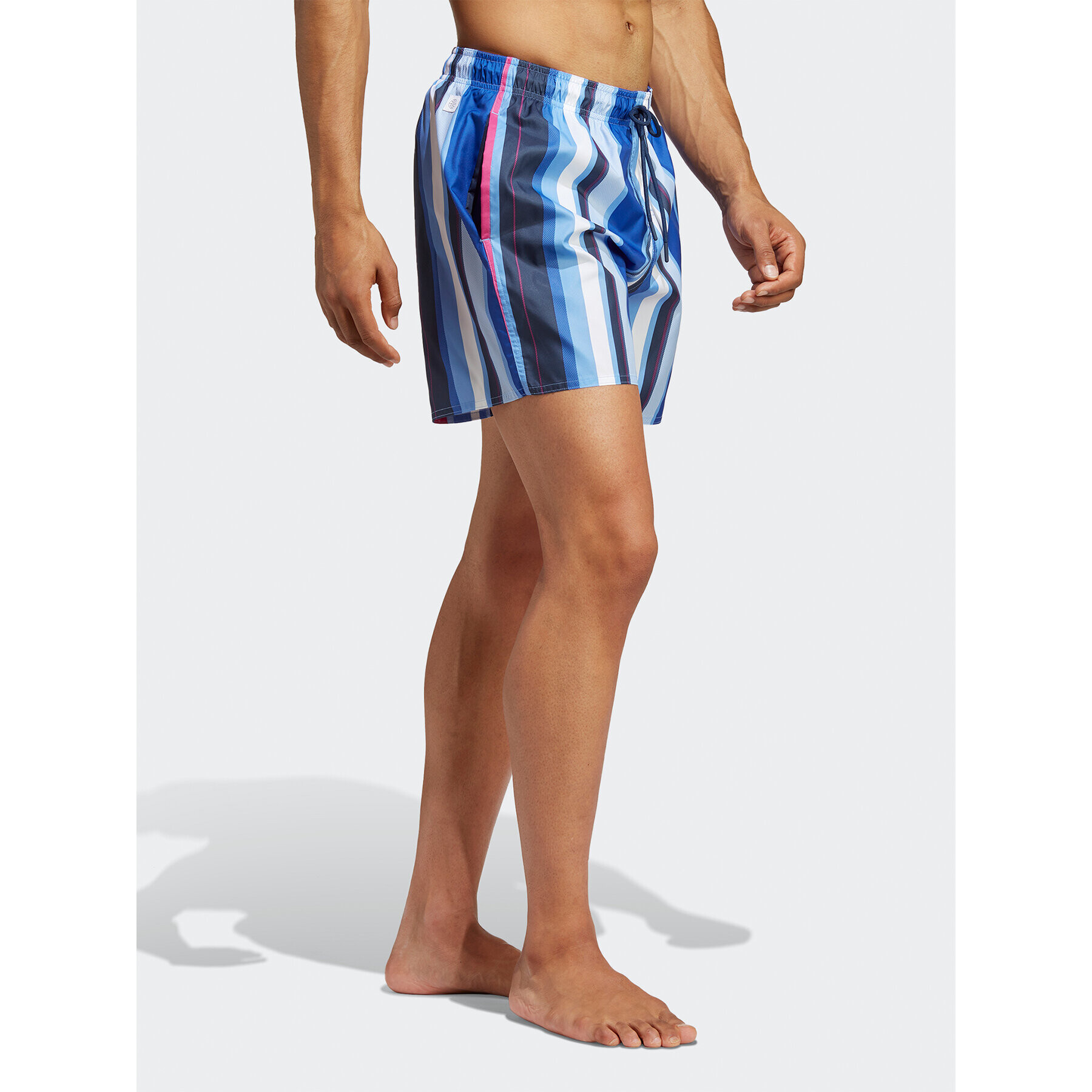 adidas Plavecké šortky Striped Swim Shorts IA7752 Modrá Regular Fit - Pepit.sk