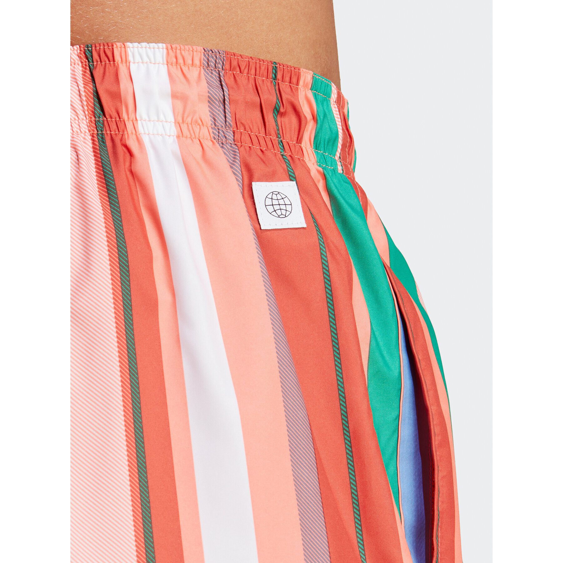 adidas Plavecké šortky Striped Swim Shorts IA7753 Oranžová Regular Fit - Pepit.sk