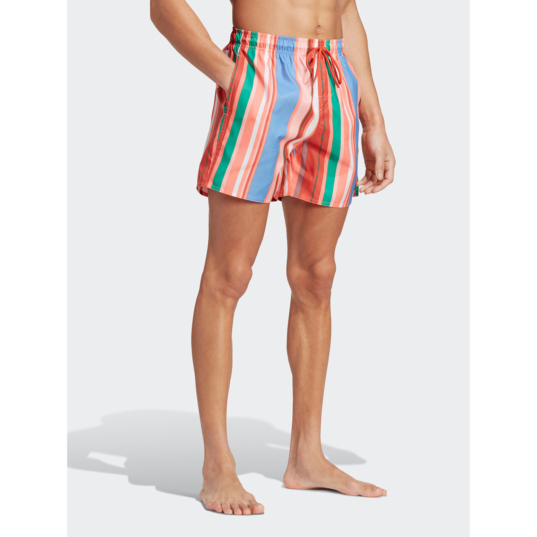 adidas Plavecké šortky Striped Swim Shorts IA7753 Oranžová Regular Fit - Pepit.sk