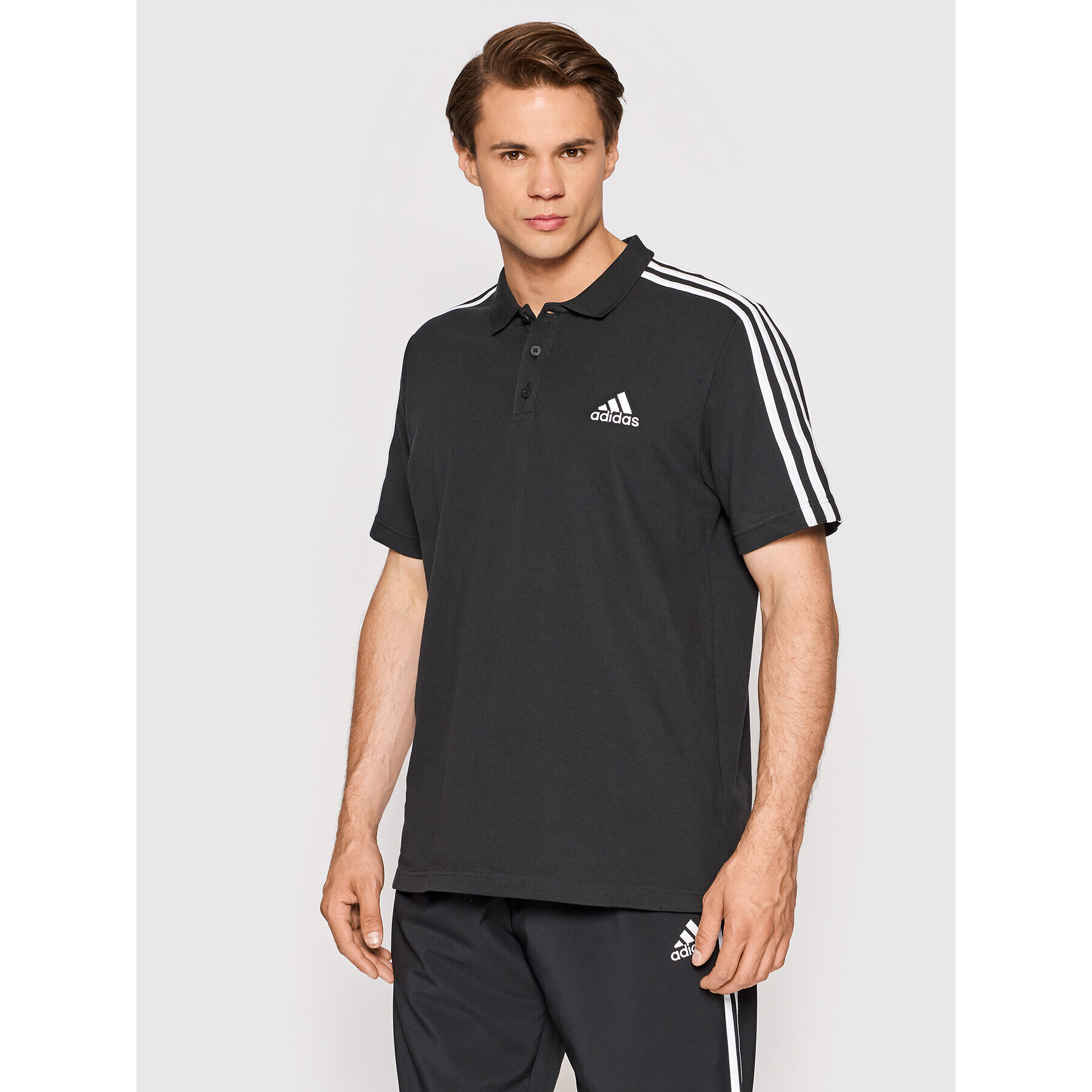 adidas Polokošeľa Aeroready Essentials Pique GK9097 Čierna Regular Fit - Pepit.sk