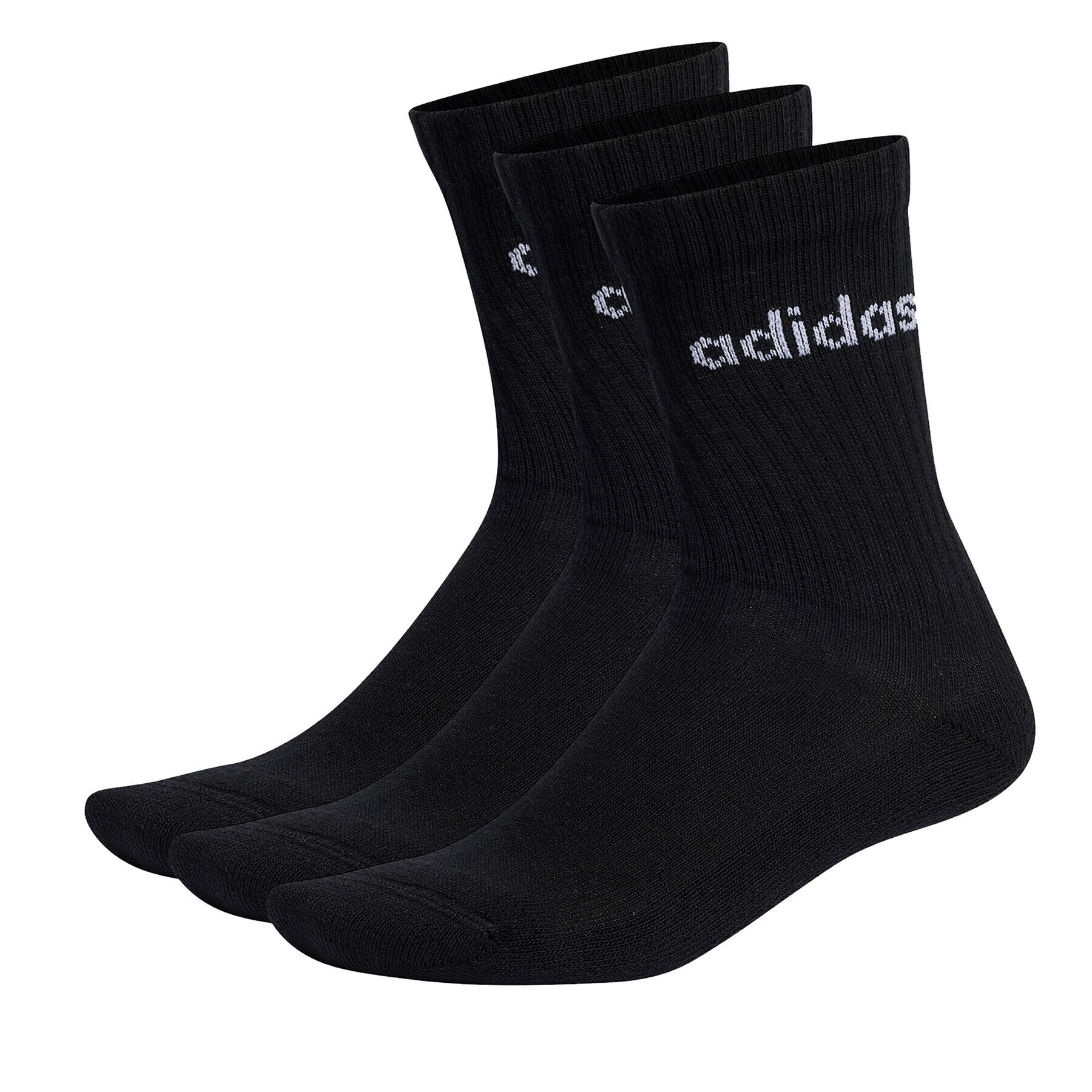 adidas Ponožky Vysoké Unisex Linear Crew Cushioned Socks 3 Pairs IC1301 Čierna - Pepit.sk