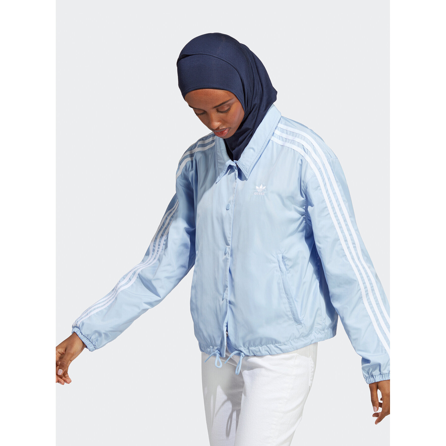 adidas Prechodná bunda Adicolor Classics 3-Stripes Coach Jacket IC5480 Modrá Loose Fit - Pepit.sk