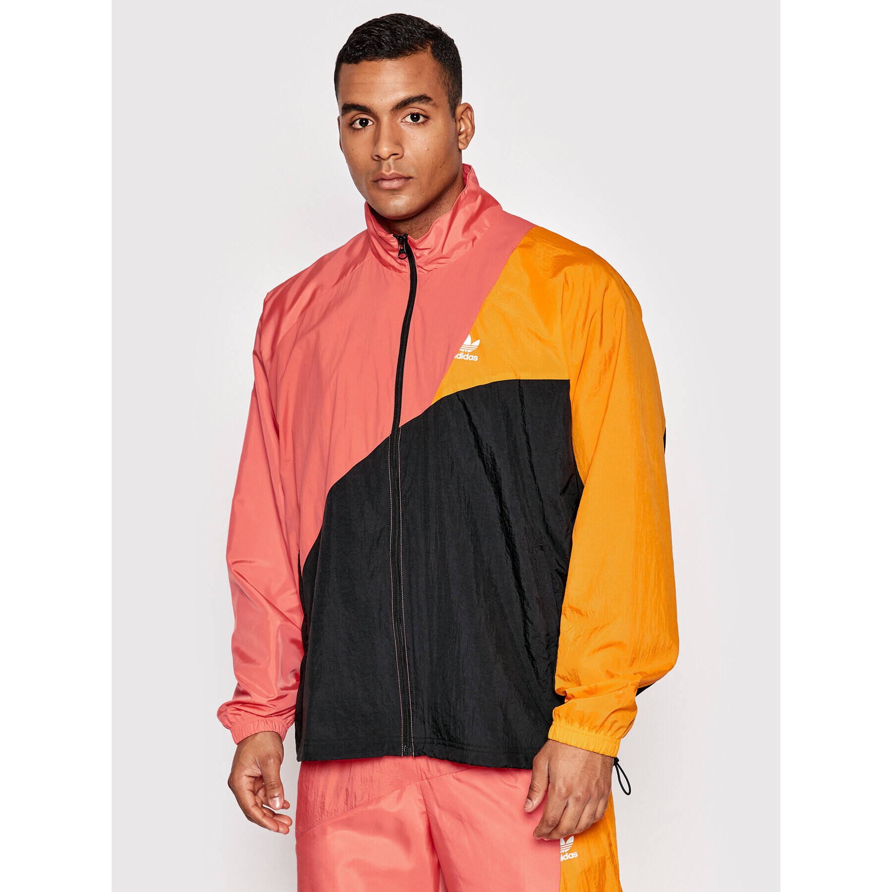 adidas Prechodná bunda adicolor Colorblock HC4500 Farebná Relaxed Fit - Pepit.sk