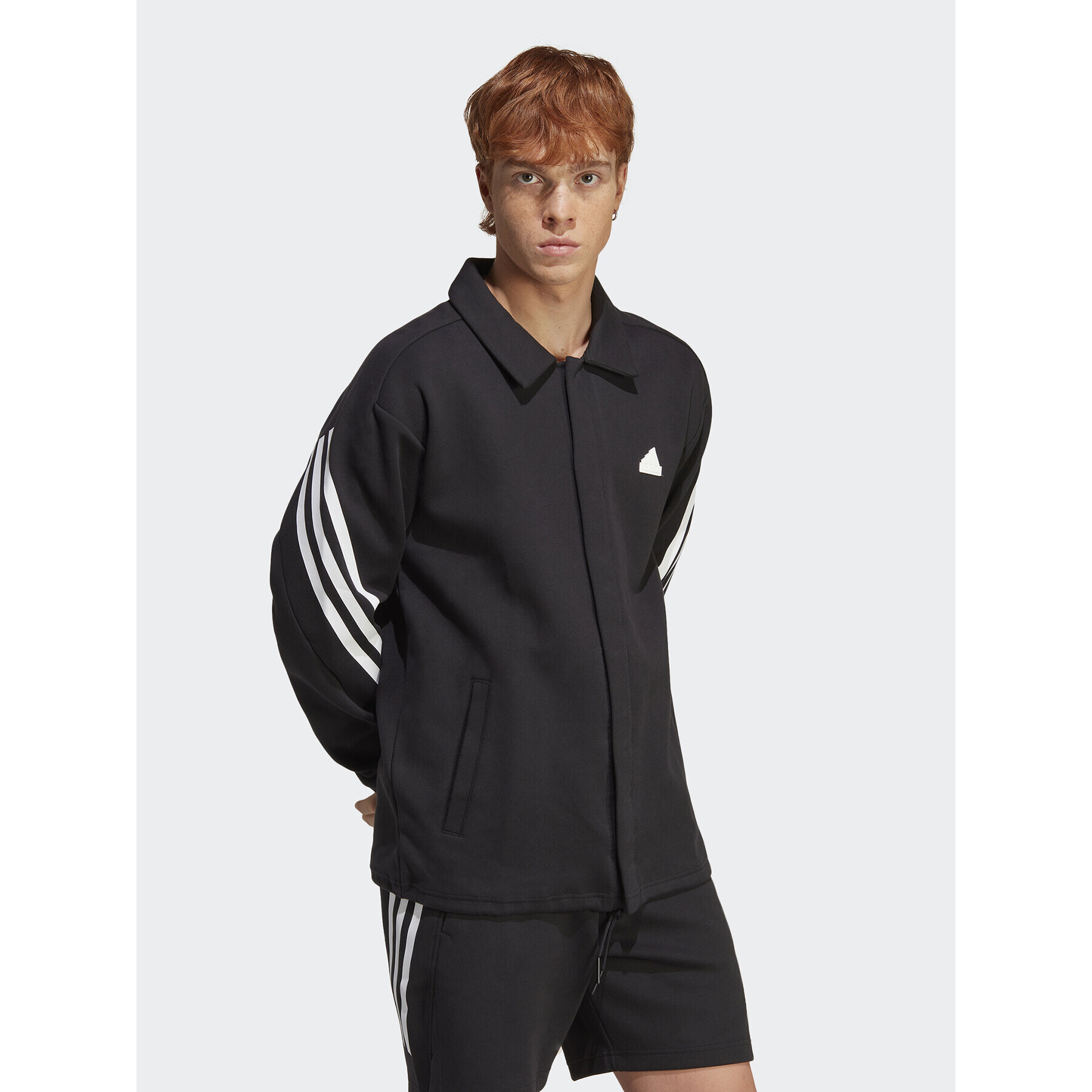 adidas Prechodná bunda Future Icons 3-Stripes IC6726 Čierna Loose Fit - Pepit.sk