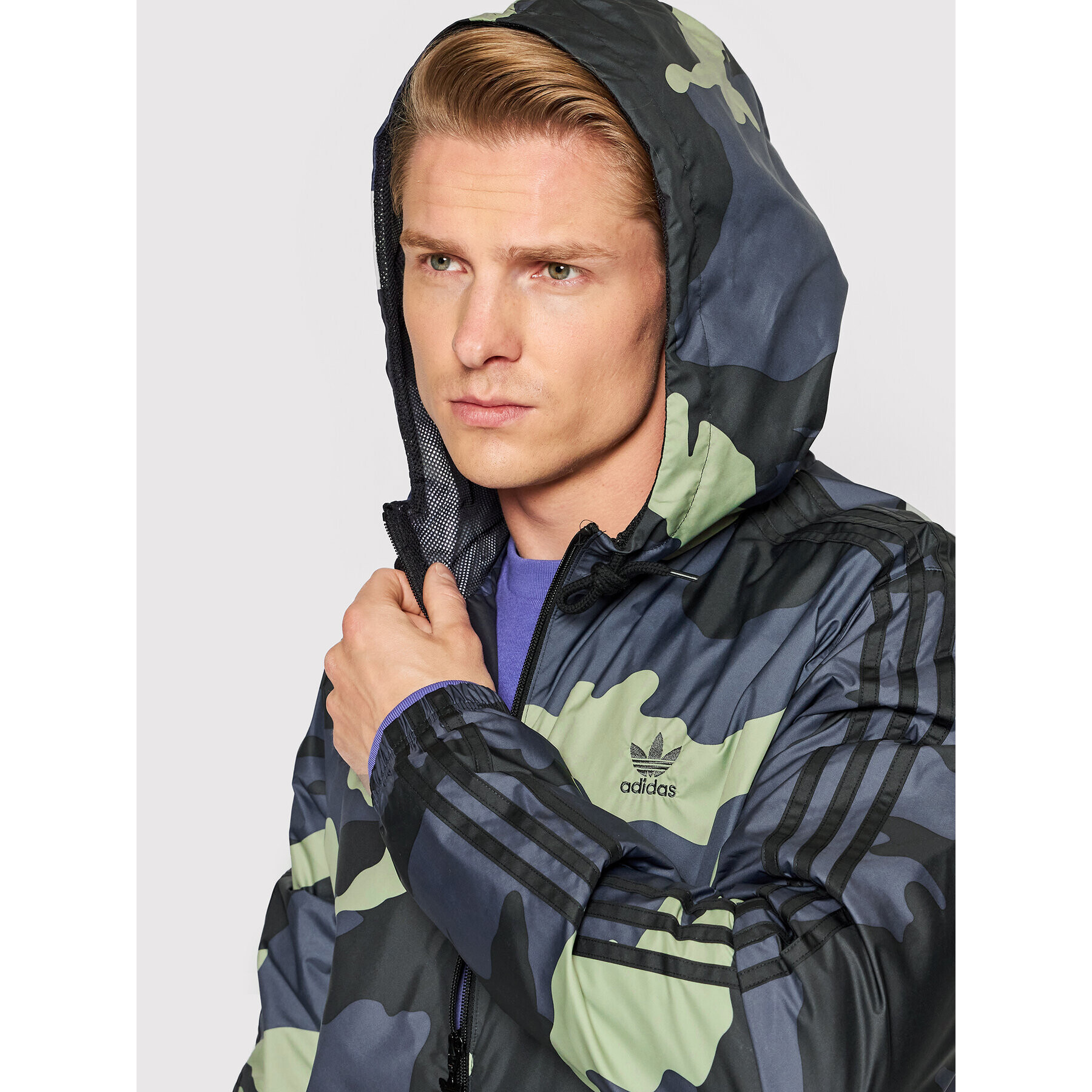 adidas Prechodná bunda Graphics Camo HF4876 Sivá Regular Fit - Pepit.sk