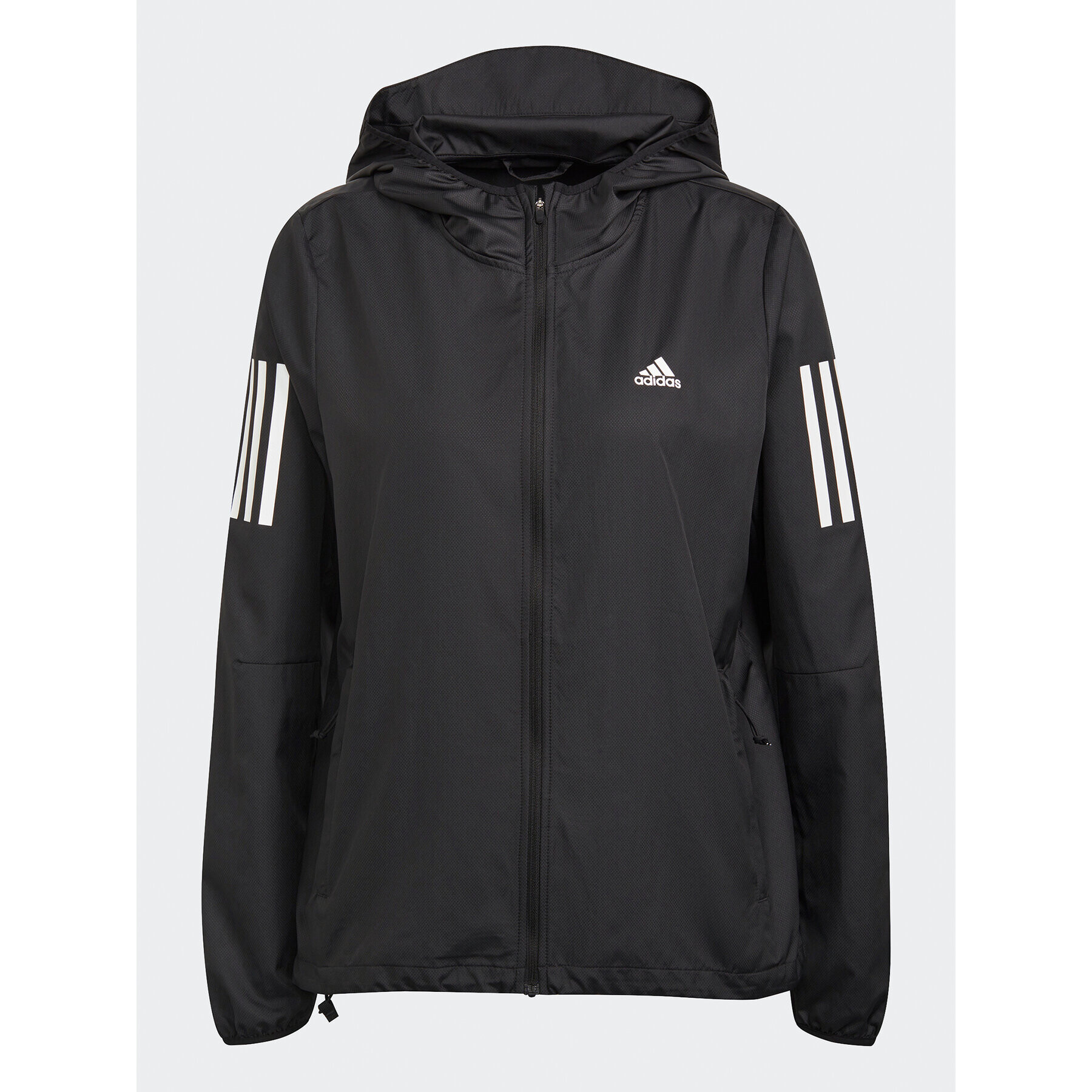 adidas Prechodná bunda Own the Run Hooded Running Windbreaker H59271 Čierna Regular Fit - Pepit.sk