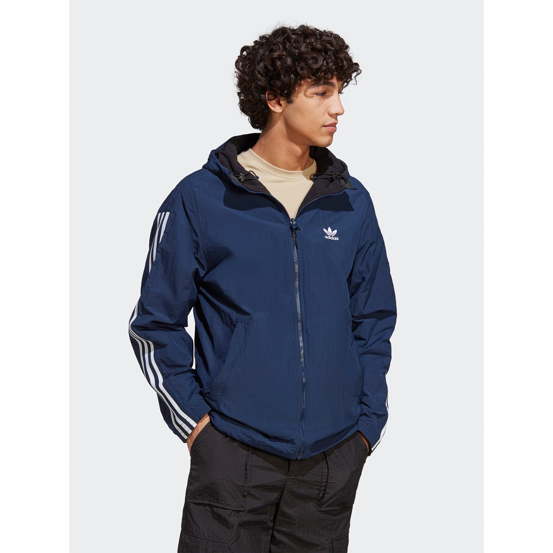 adidas Prechodná bunda Reversible Polar Fleece HL9188 Tmavomodrá Regular Fit - Pepit.sk