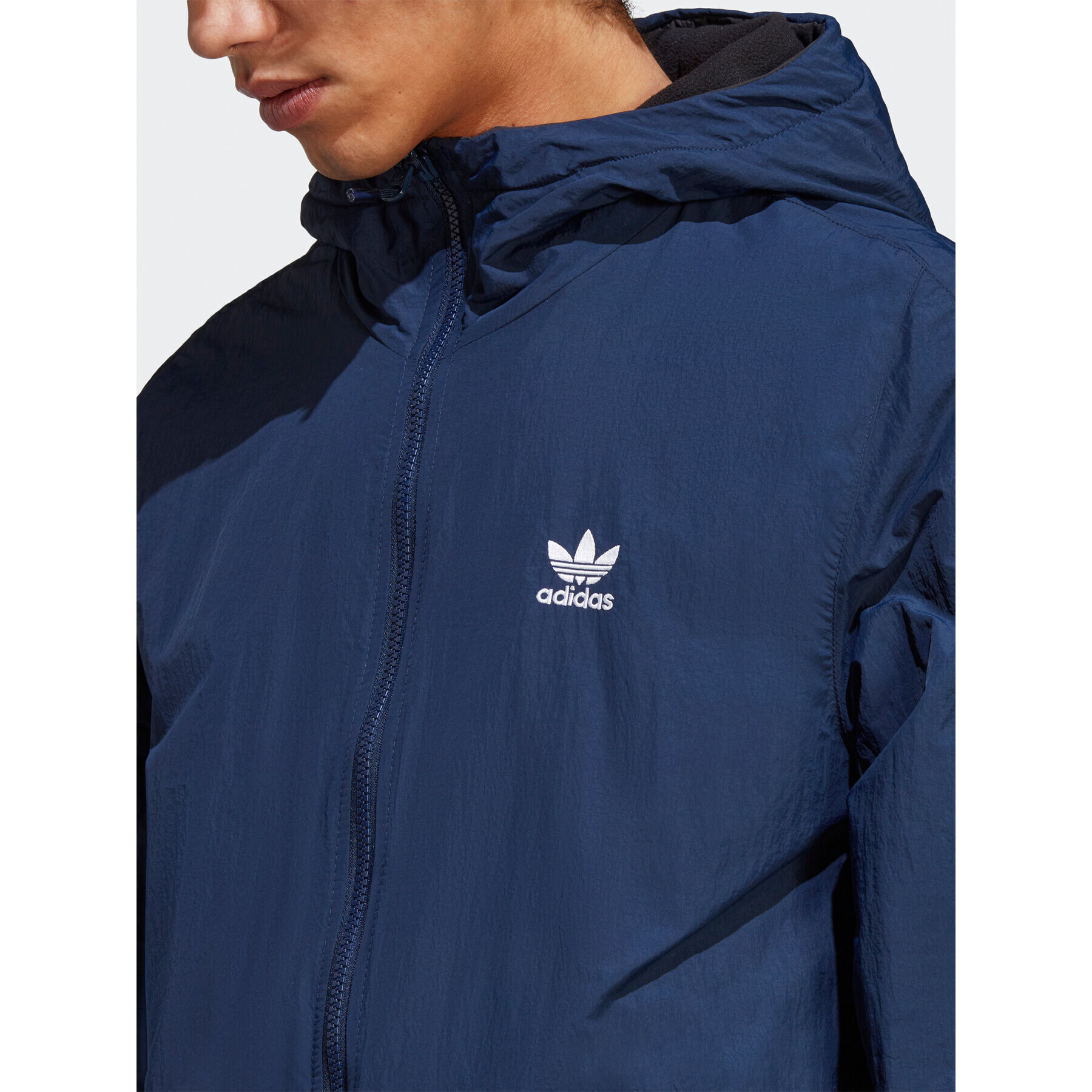 adidas Prechodná bunda Reversible Polar Fleece HL9188 Tmavomodrá Regular Fit - Pepit.sk