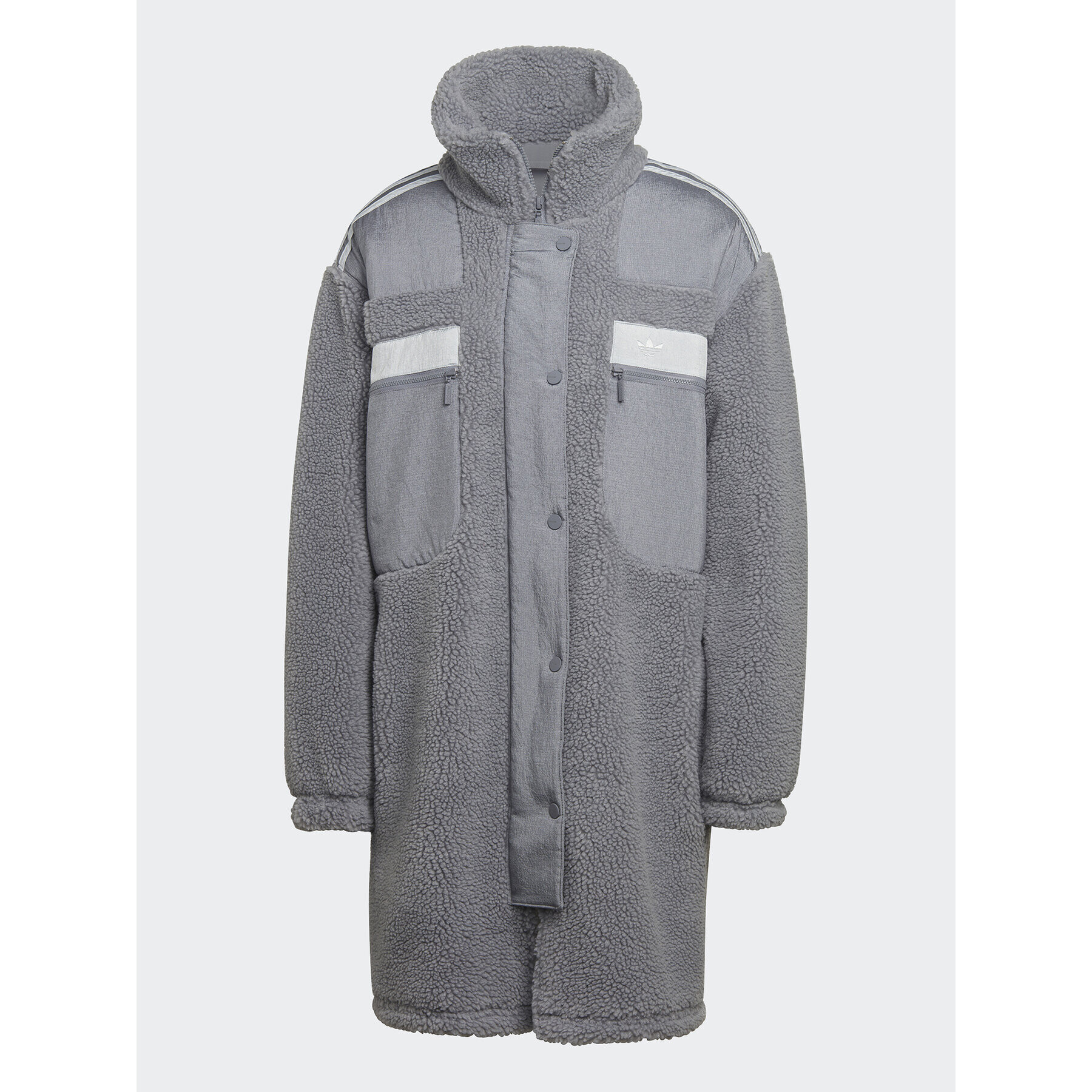 adidas Prechodná bunda Sherpa HK5256 Sivá Regular Fit - Pepit.sk