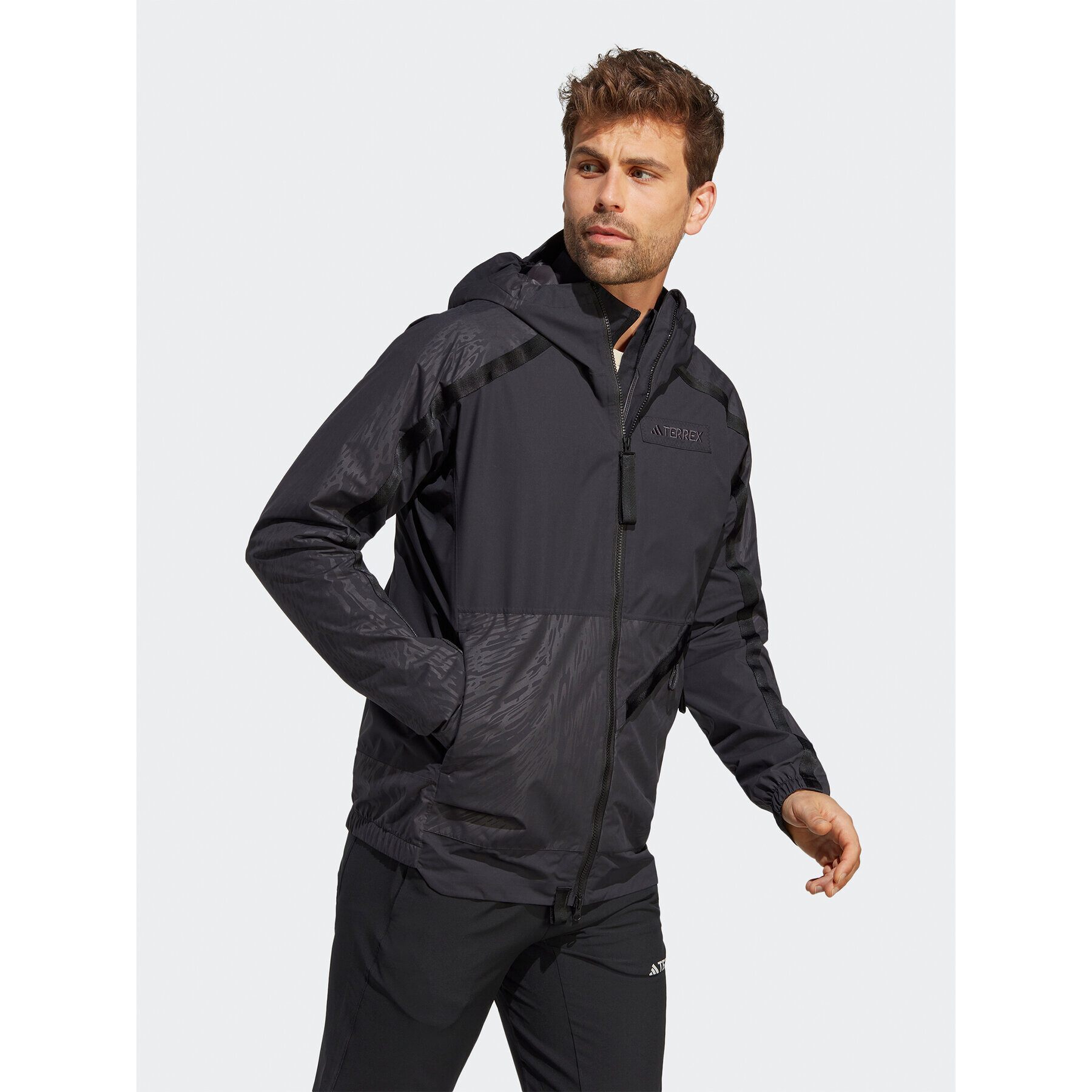 adidas Prechodná bunda Terrex Utilitas RAIN.RDY 2.5-Layer Rain Jacket HN2928 Čierna Regular Fit - Pepit.sk