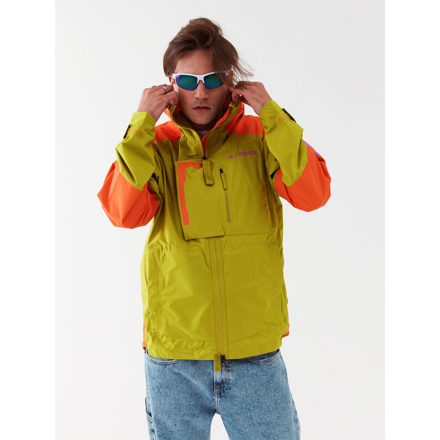 adidas Prechodná bunda TERREX XPLORIC RAIN.RDY HIKING JACKET HH9241 Zelená Regular Fit - Pepit.sk