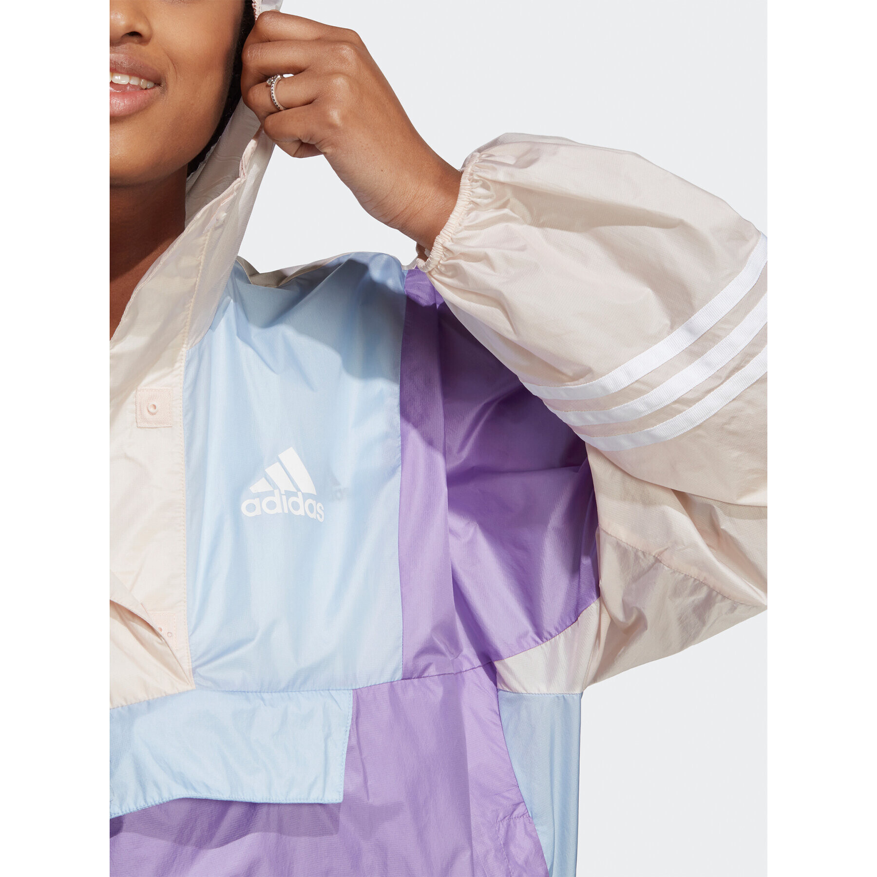 adidas Prechodná bunda WIND.RDY Hooded Anorak HT8718 Fialová Loose Fit - Pepit.sk