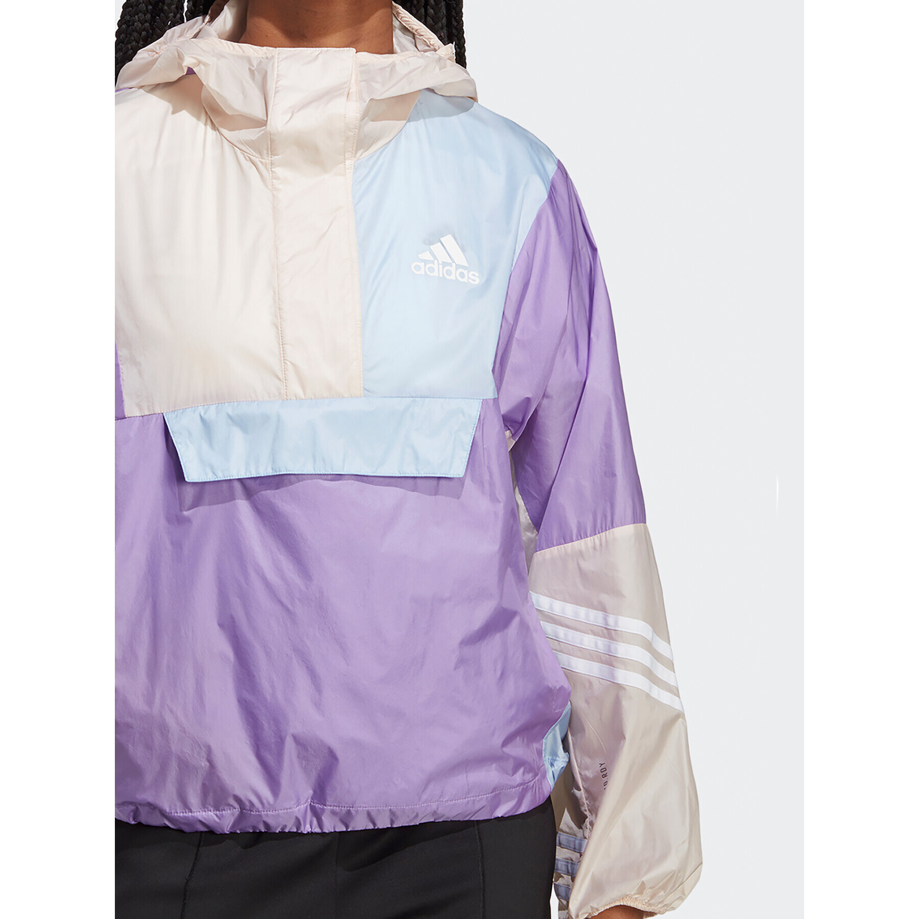 adidas Prechodná bunda WIND.RDY Hooded Anorak HT8718 Fialová Loose Fit - Pepit.sk