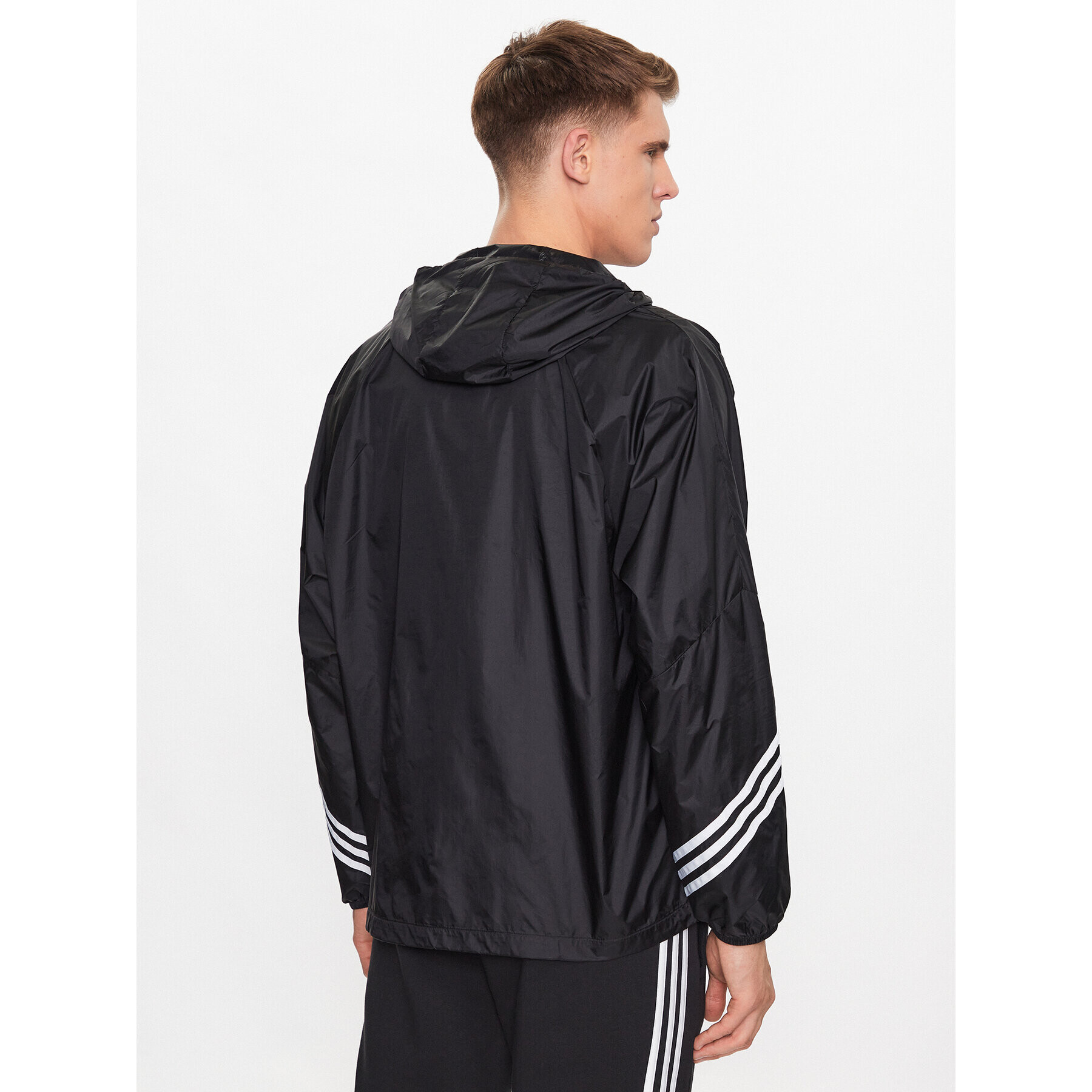 adidas Prechodná bunda WIND.RDY Hooded Anorak HT8722 Čierna Loose Fit - Pepit.sk