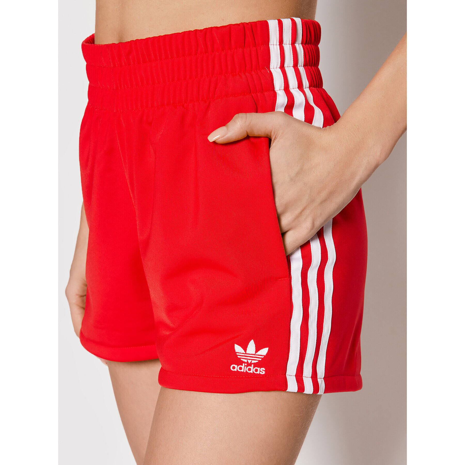 adidas Športové kraťasy 3-Stripes HE9495 Červená Regular Fit - Pepit.sk