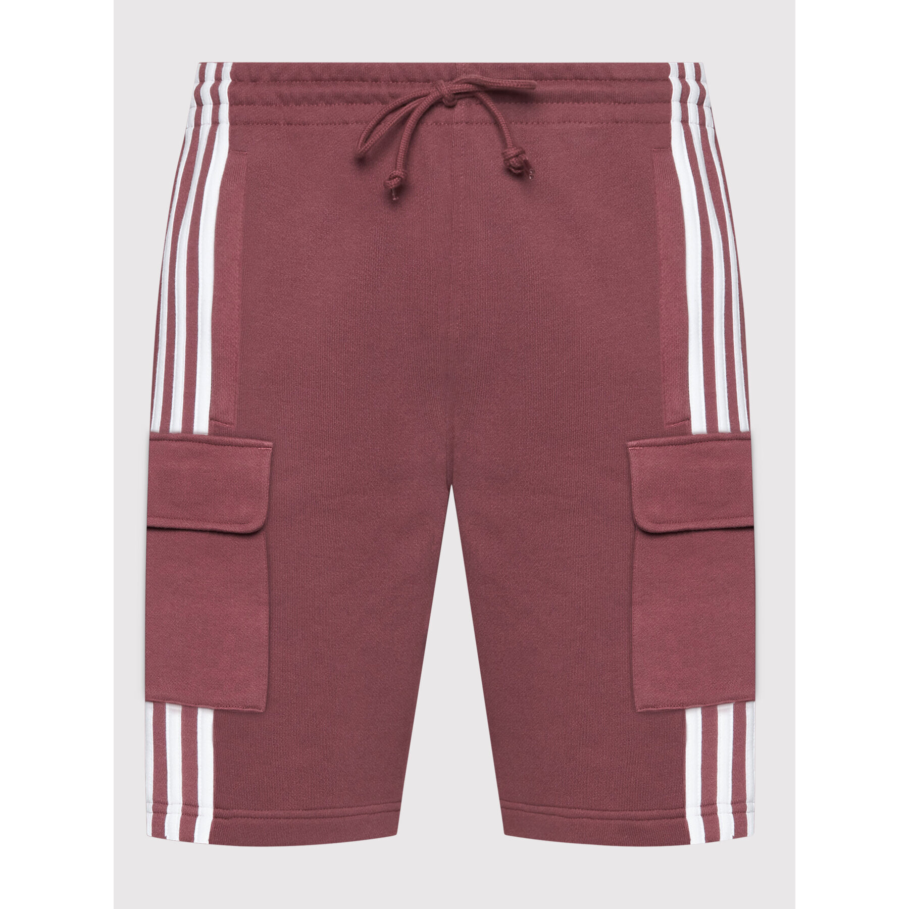 adidas Športové kraťasy 3S Cargo HC1907 Bordová Regular Fit - Pepit.sk