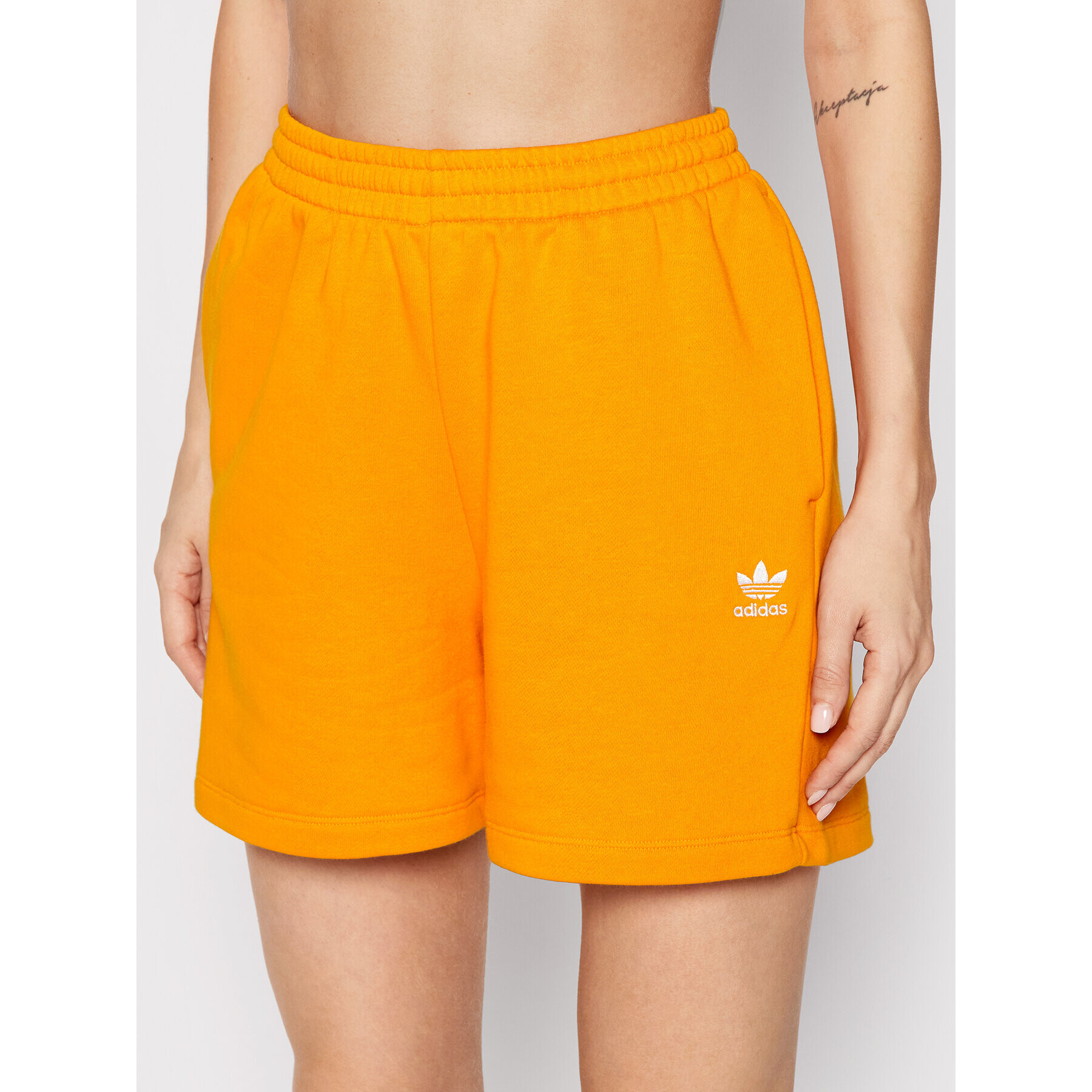 adidas Športové kraťasy adicolor Essentials French Terry HC0627 Oranžová Regular Fit - Pepit.sk