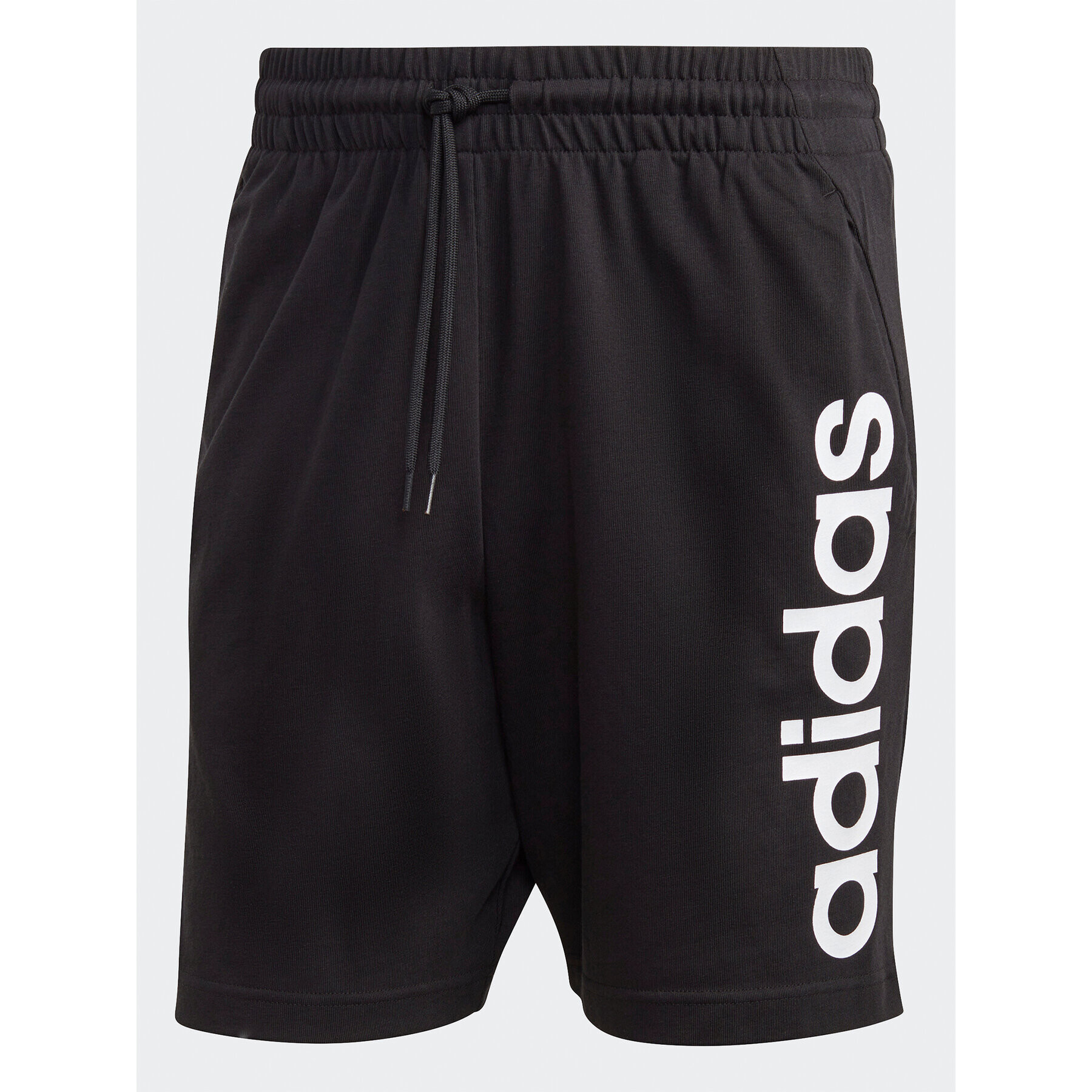 adidas Športové kraťasy AEROREADY Essentials Single Jersey Linear Logo Shorts IC0062 Čierna Regular Fit - Pepit.sk