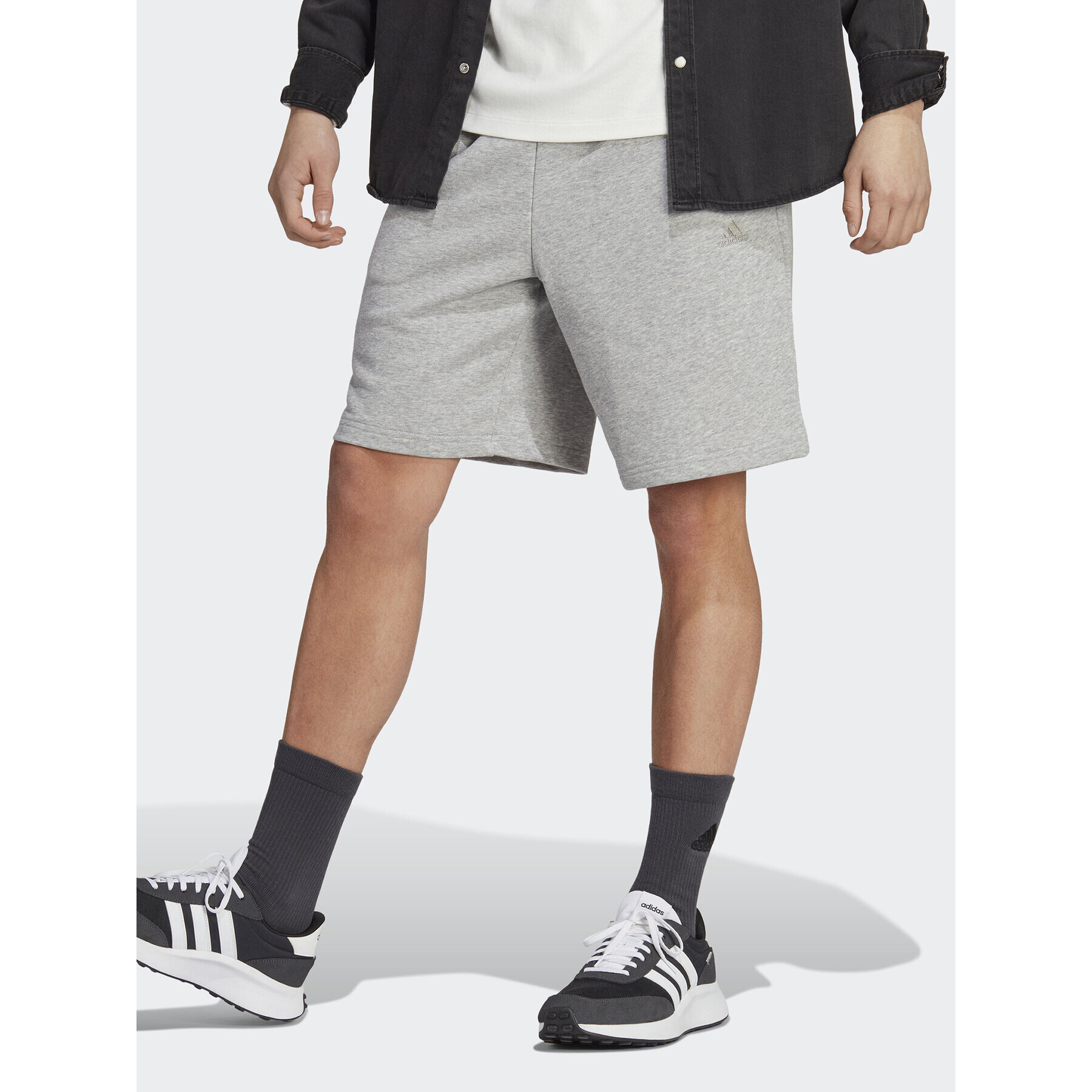 adidas Športové kraťasy ALL SZN French Terry Shorts IC9816 Sivá Regular Fit - Pepit.sk