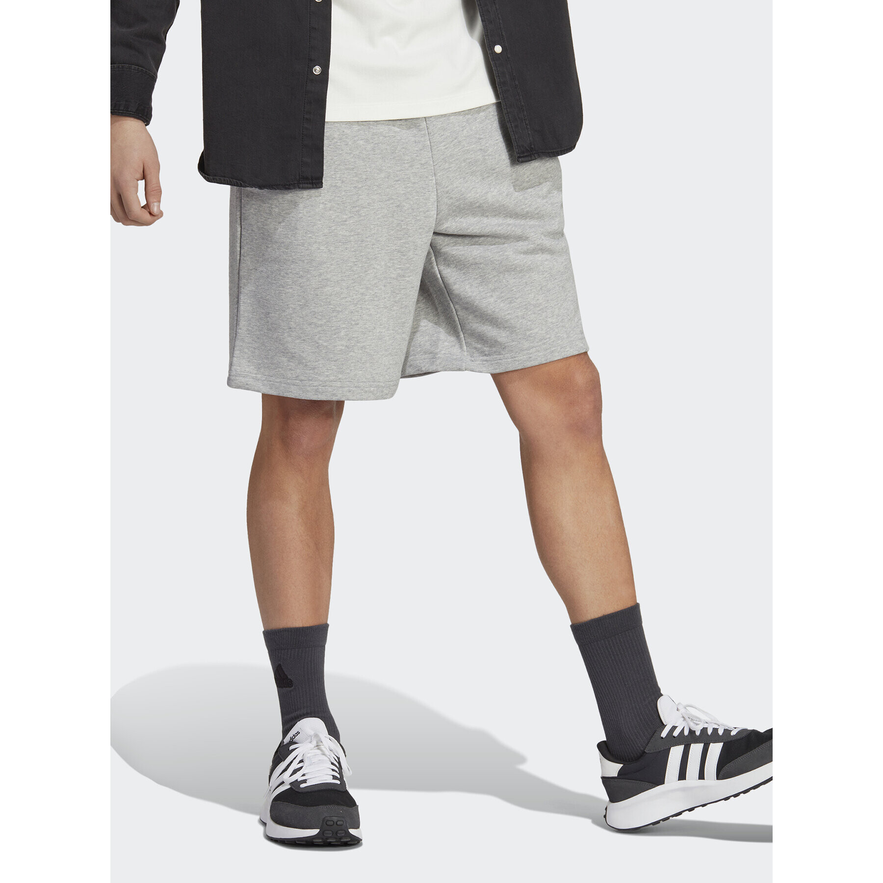 adidas Športové kraťasy ALL SZN French Terry Shorts IC9816 Sivá Regular Fit - Pepit.sk