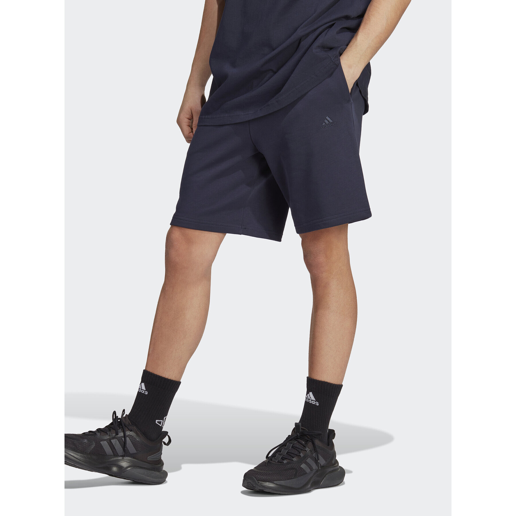 adidas Športové kraťasy ALL SZN French Terry Shorts IC9819 Modrá Regular Fit - Pepit.sk