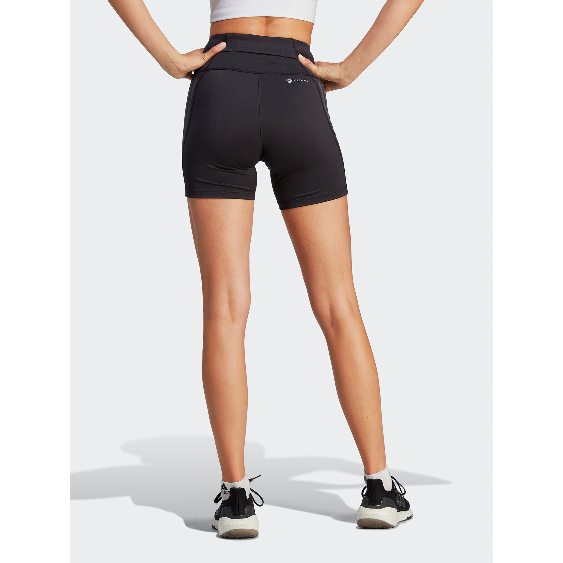 adidas Športové kraťasy DailyRun 3-Stripes Five-Inch Short Leggings HS5452 Čierna - Pepit.sk