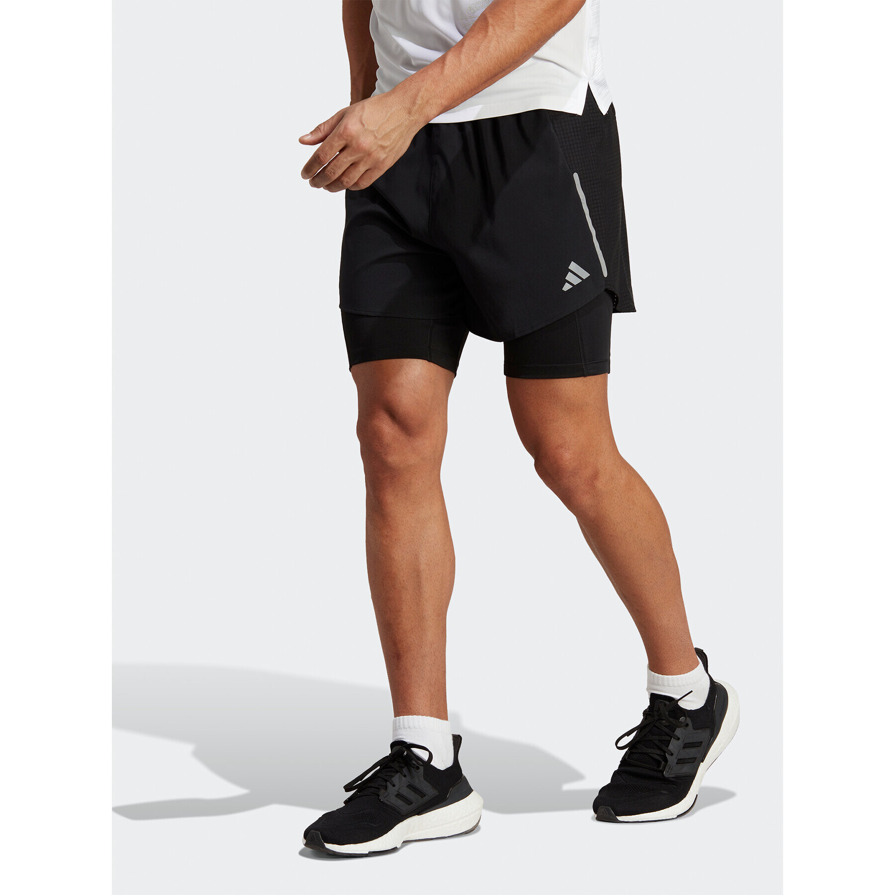 adidas Športové kraťasy Designed for Running 2-in-1 Shorts HN8023 Čierna Regular Fit - Pepit.sk