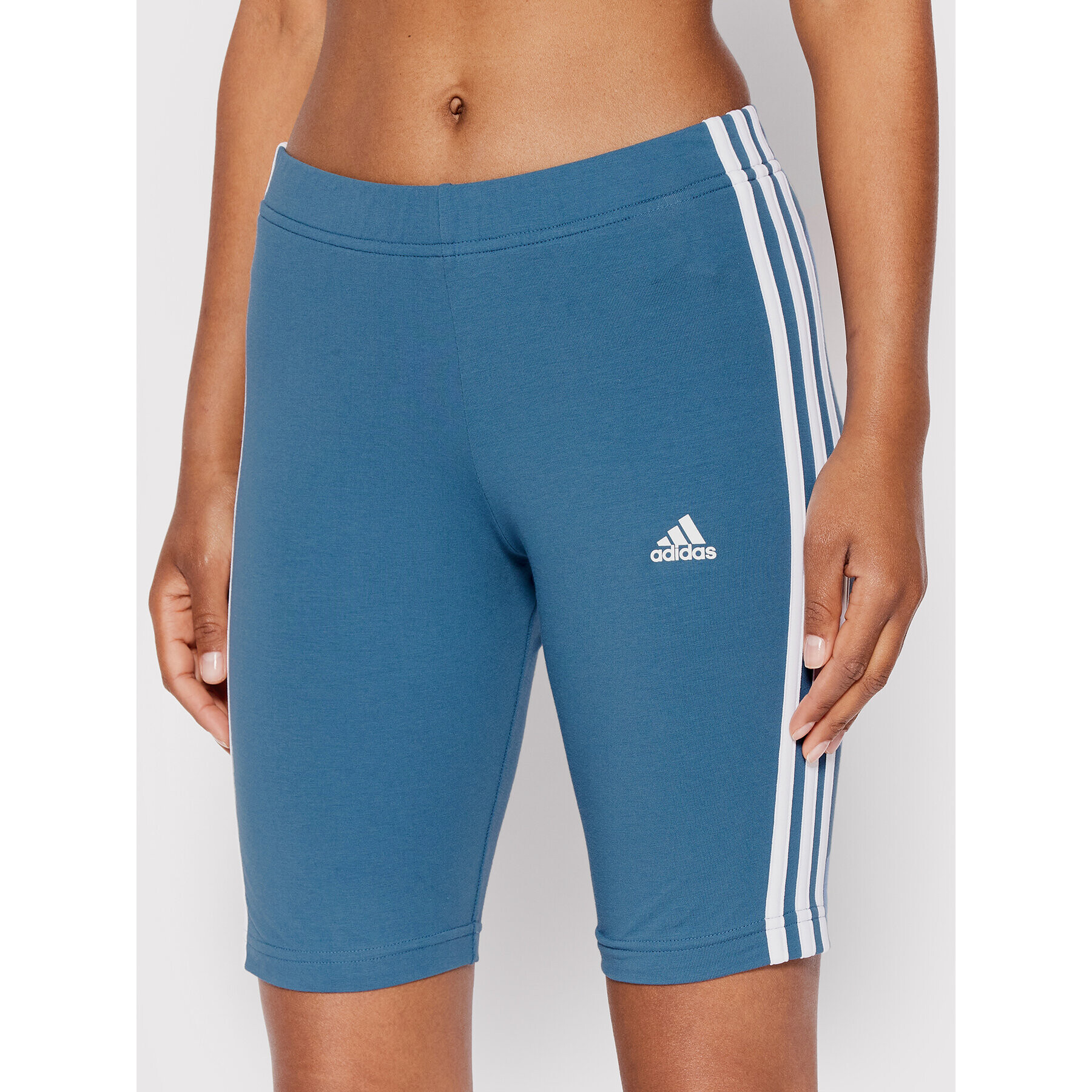 adidas Športové kraťasy Essentials 3-Stripes Bike HD1803 Modrá Slim Fit - Pepit.sk