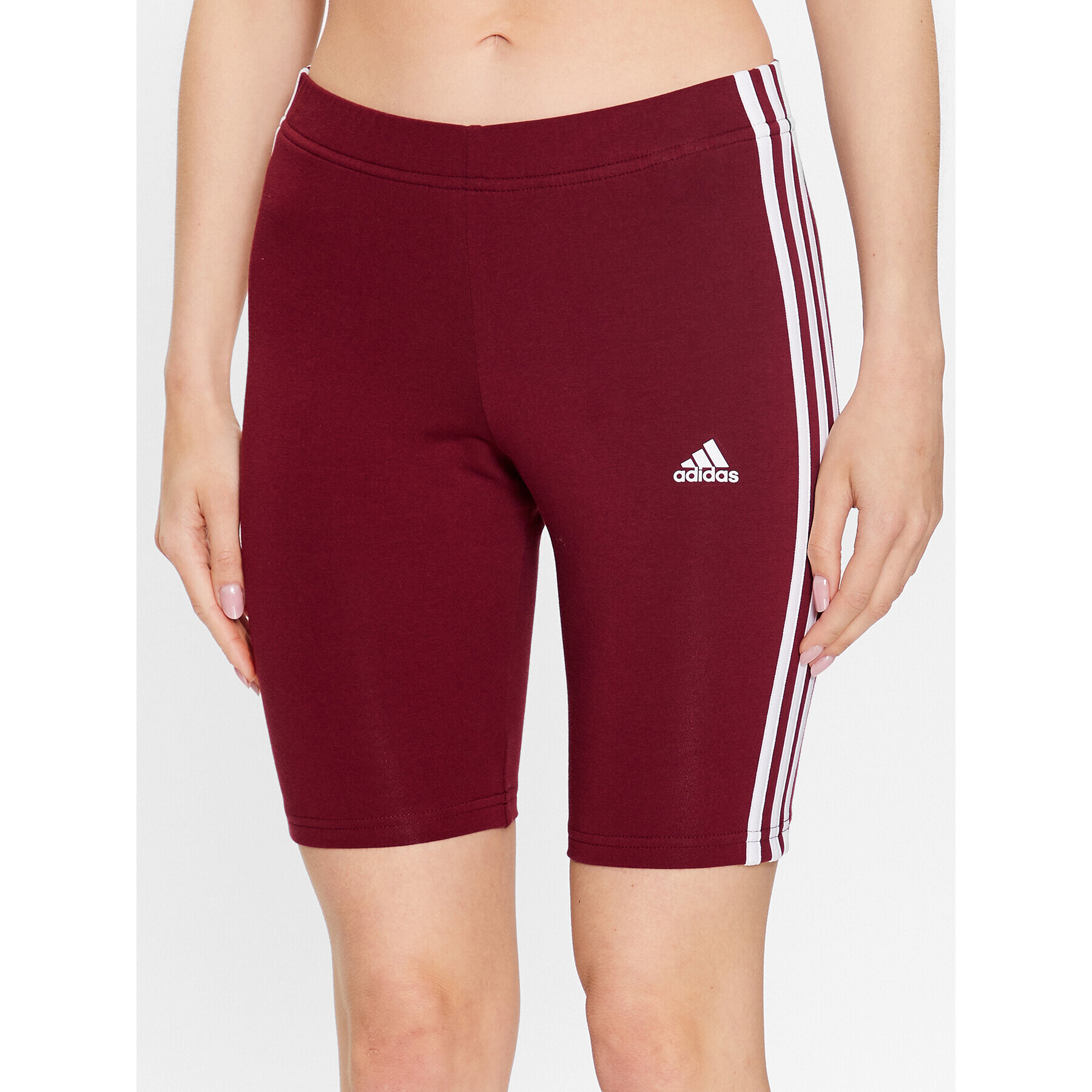 adidas Športové kraťasy Essentials 3-Stripes Bike Shorts IM2846 Červená - Pepit.sk